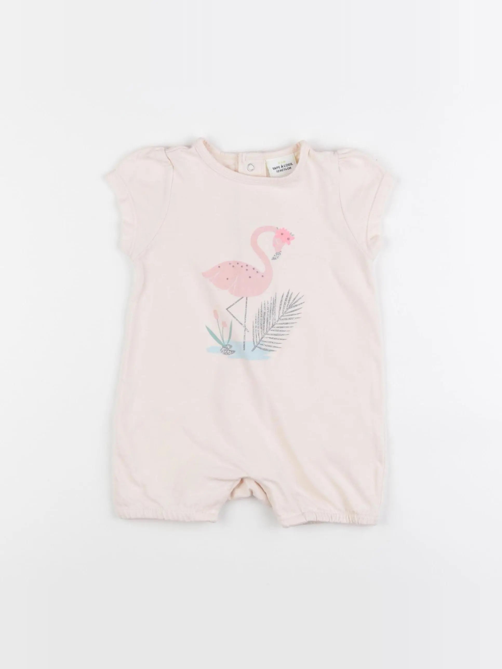 Tape à l'oeil - pyjama coton rose - 12 mois