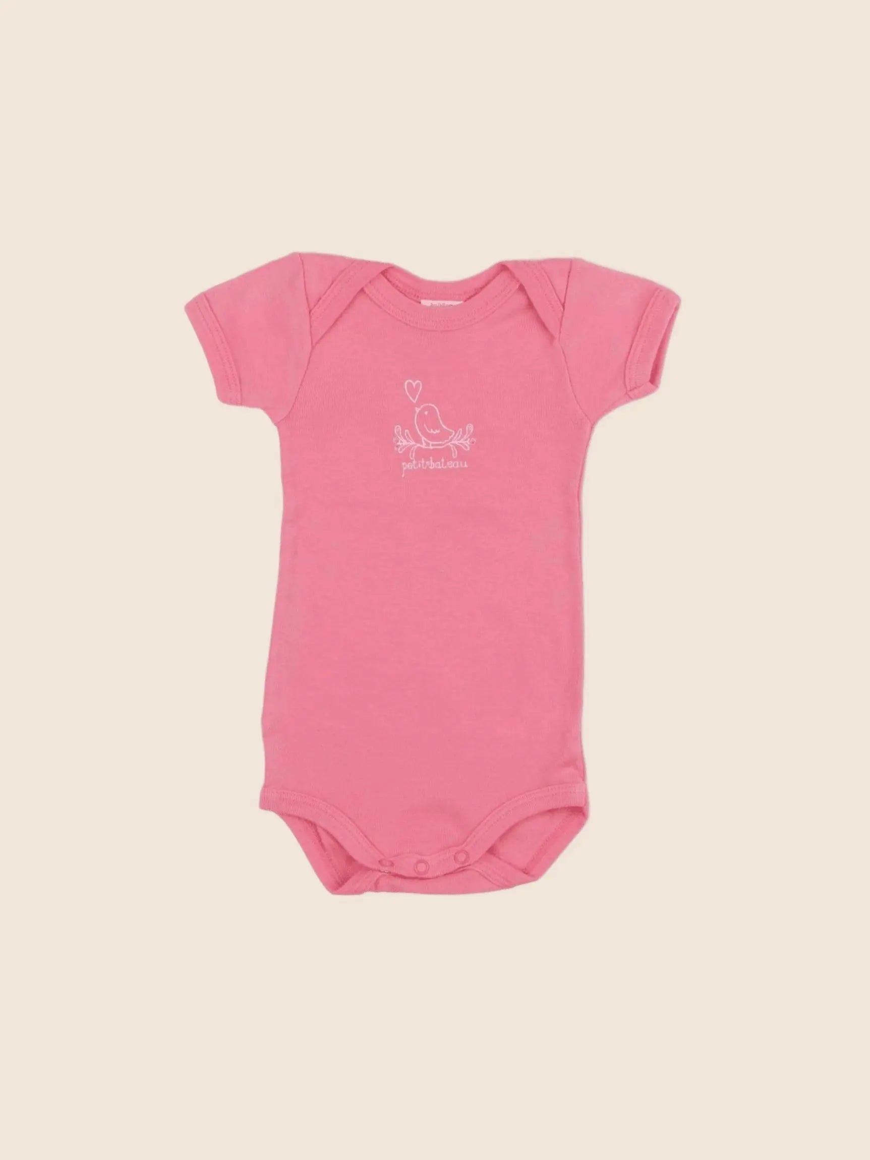 Petit Bateau - body rose - 3 mois