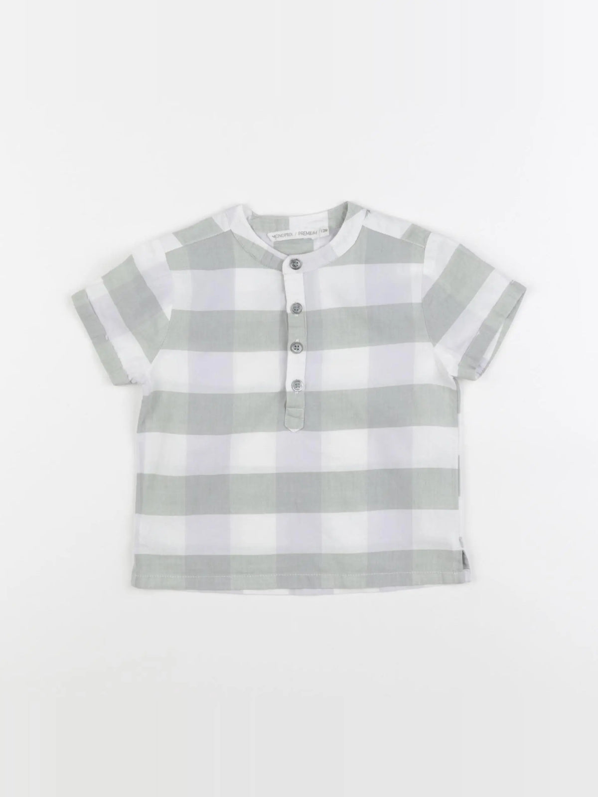Monoprix - chemise vert - 12 mois