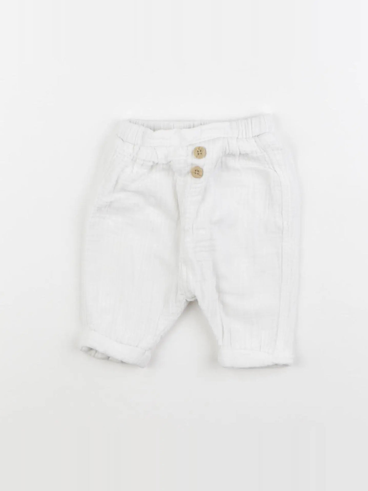 Vertbaudet - pantalon blanc - 1 mois