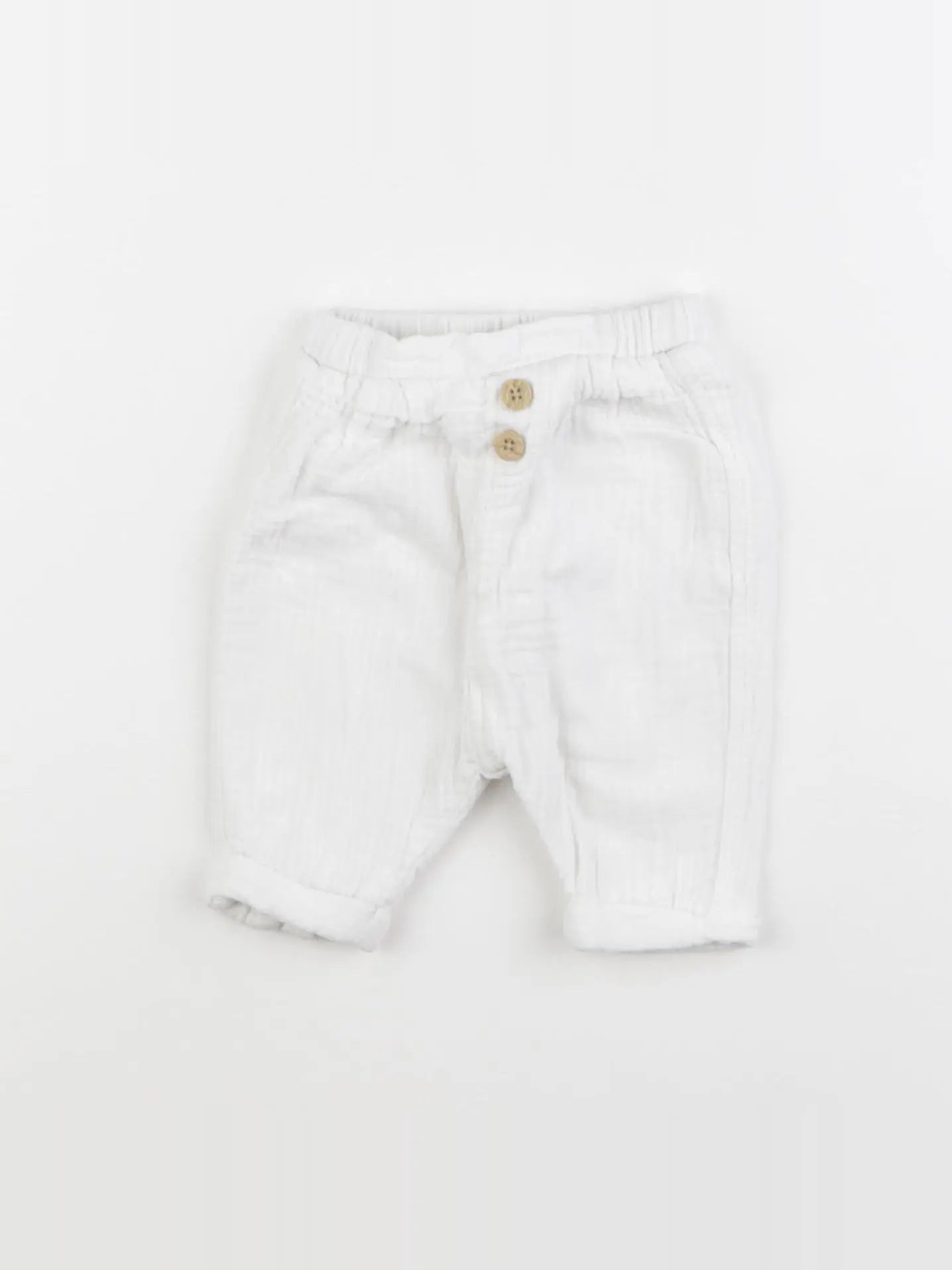 Vertbaudet - pantalon blanc - 1 mois