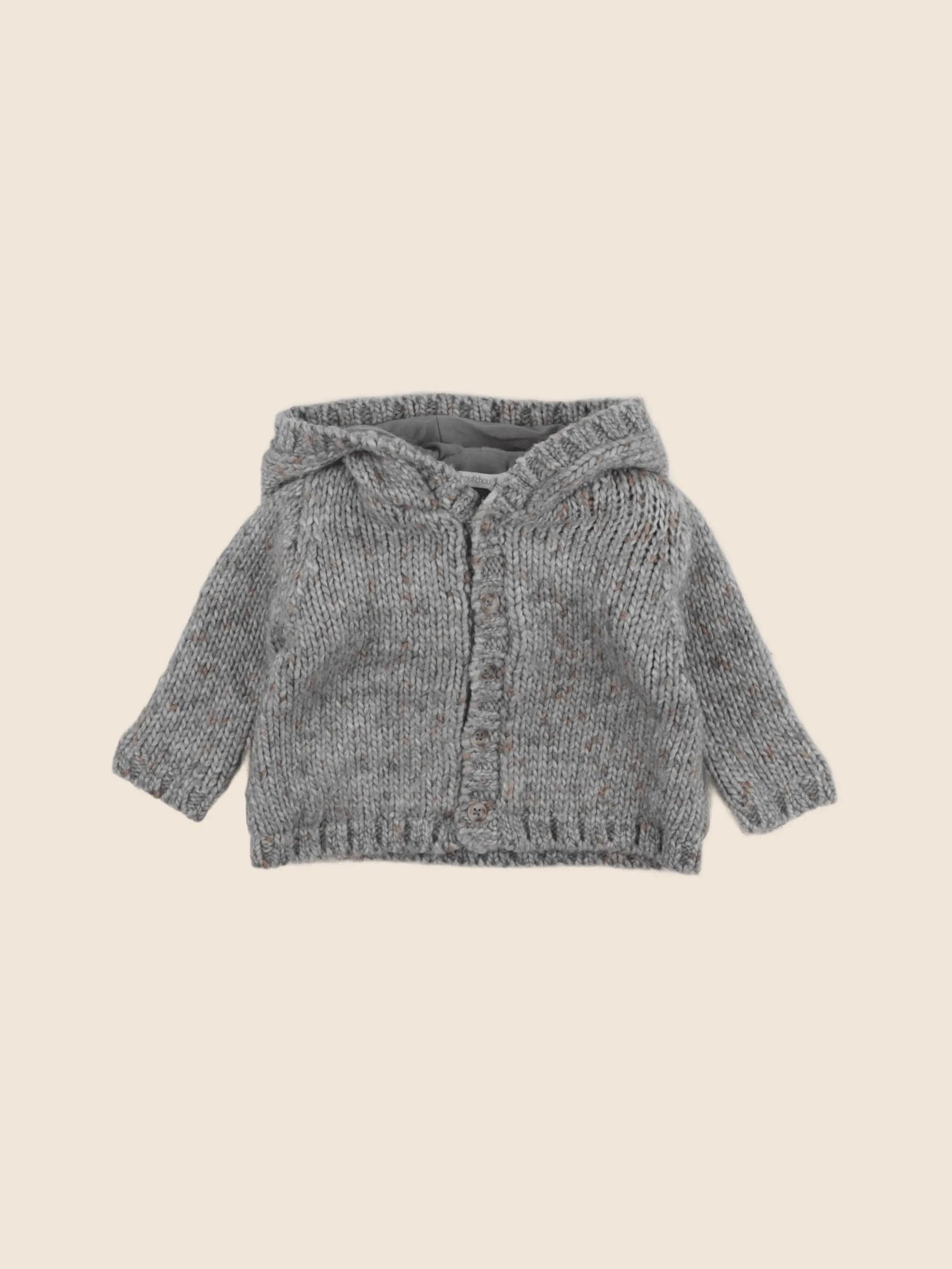 Boutchou - gilet gris - 6 mois