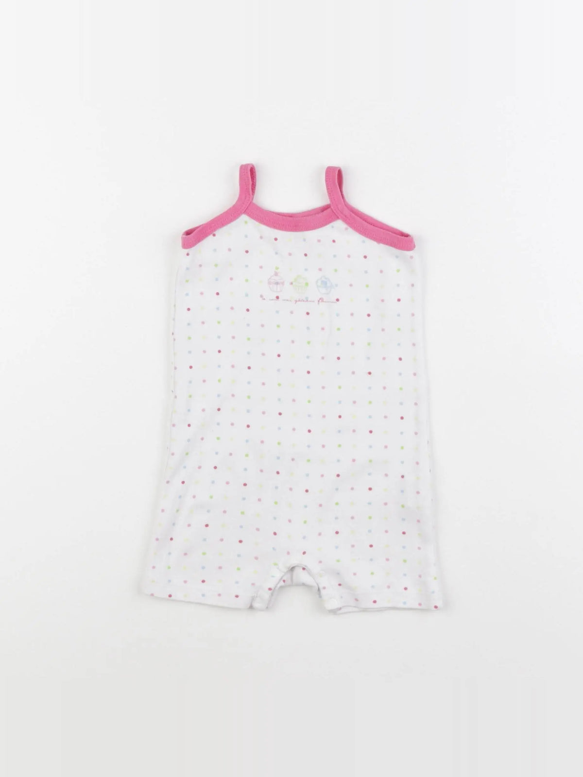 Zara - pyjama blanc, rose - 3/6 mois