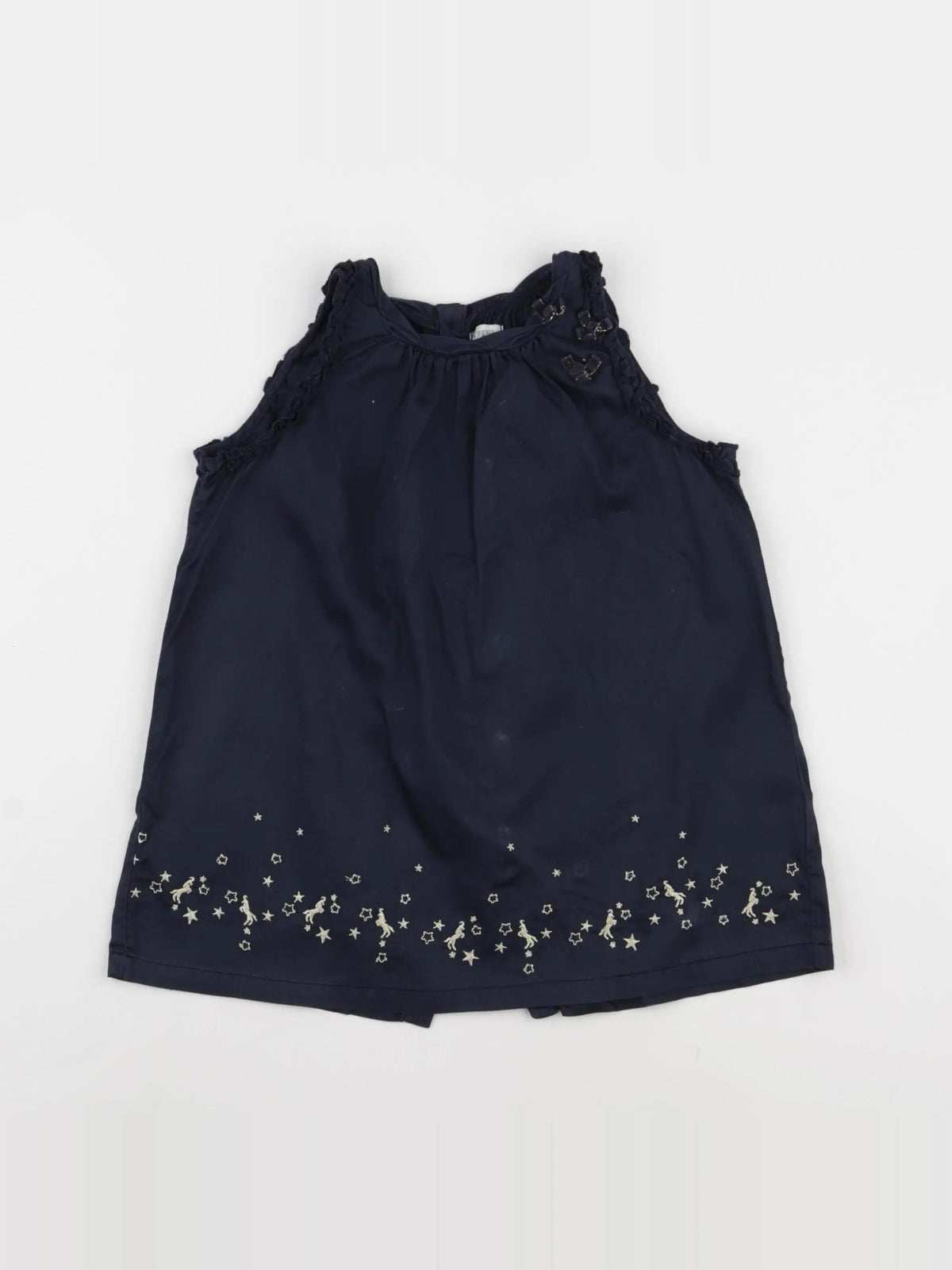 IKKS - robe bleu, or - 2 ans