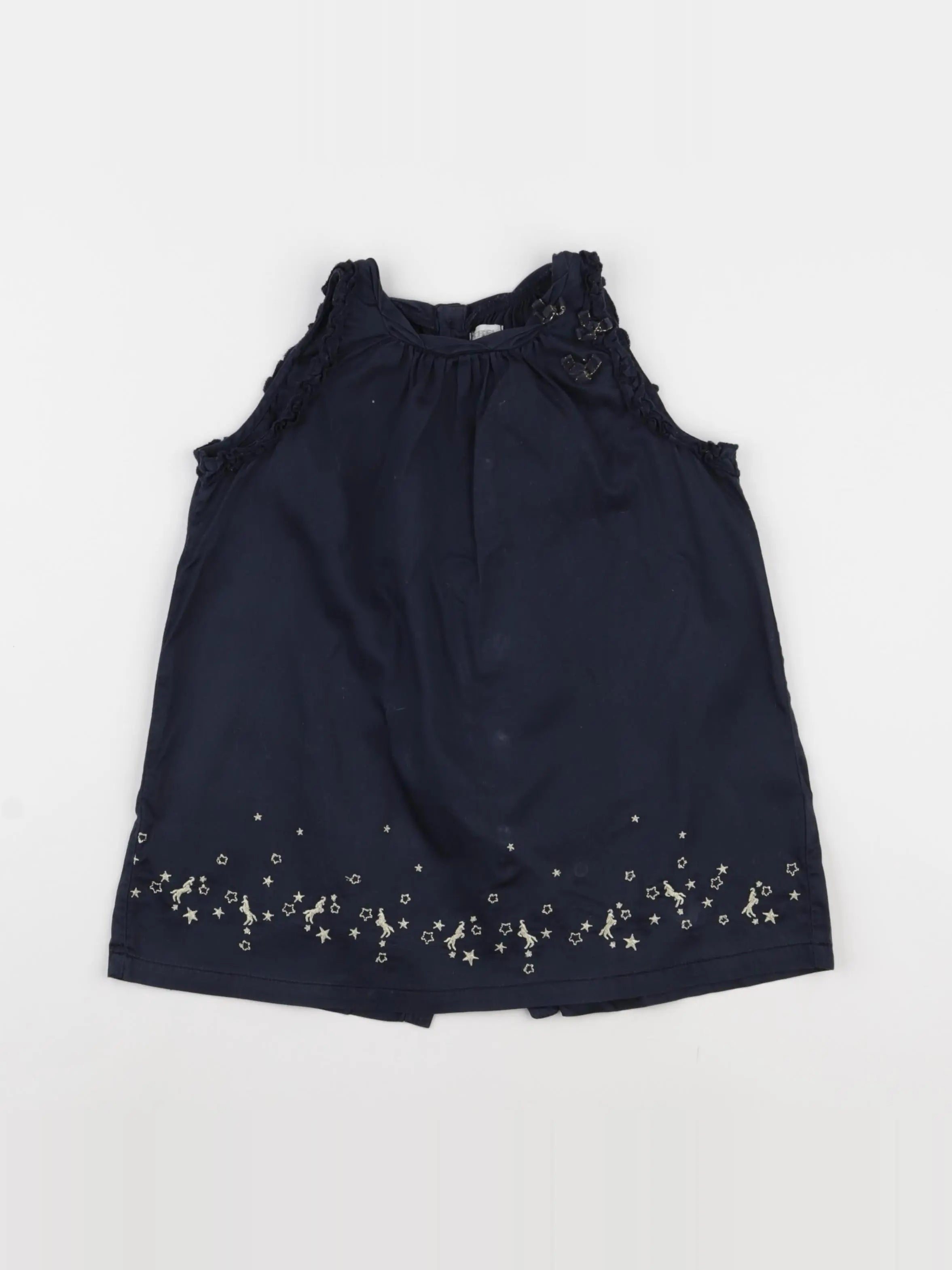 IKKS - robe bleu, or - 2 ans