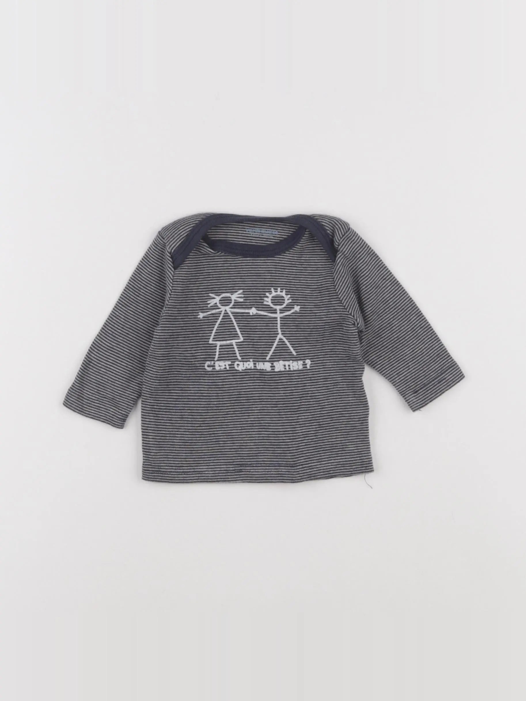 Vertbaudet - tee-shirt bleu - 3 mois