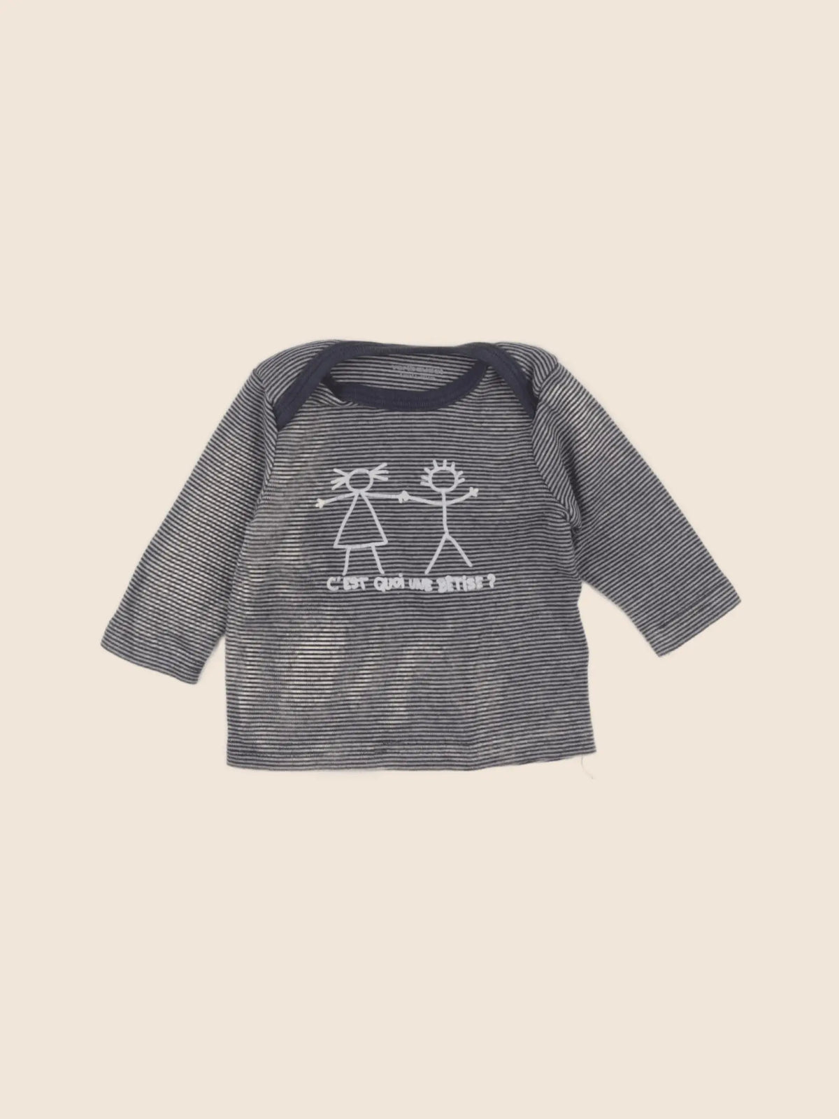 Vertbaudet - tee-shirt bleu - 3 mois