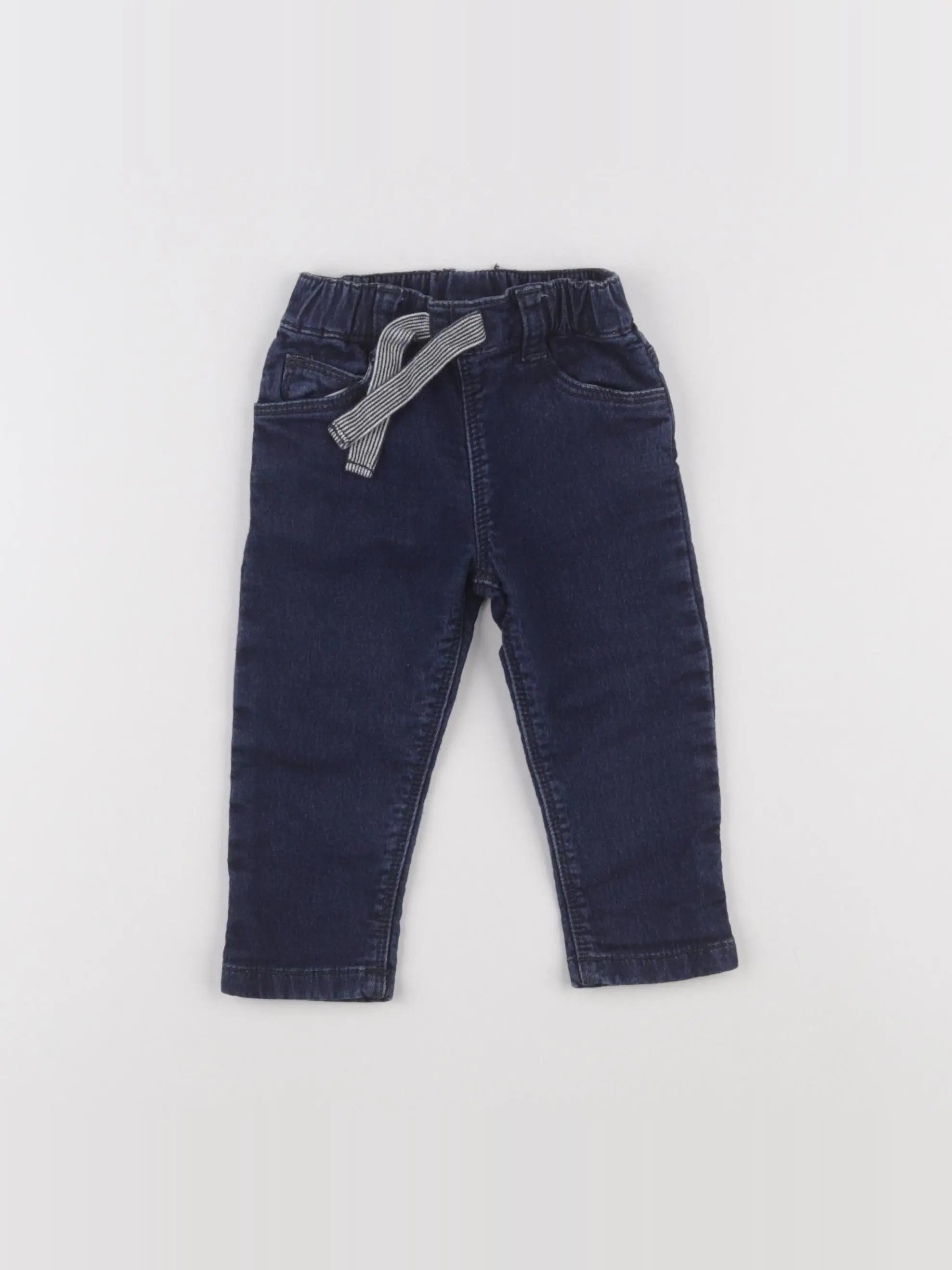 Petit Bateau - pantalon bleu - 6 mois