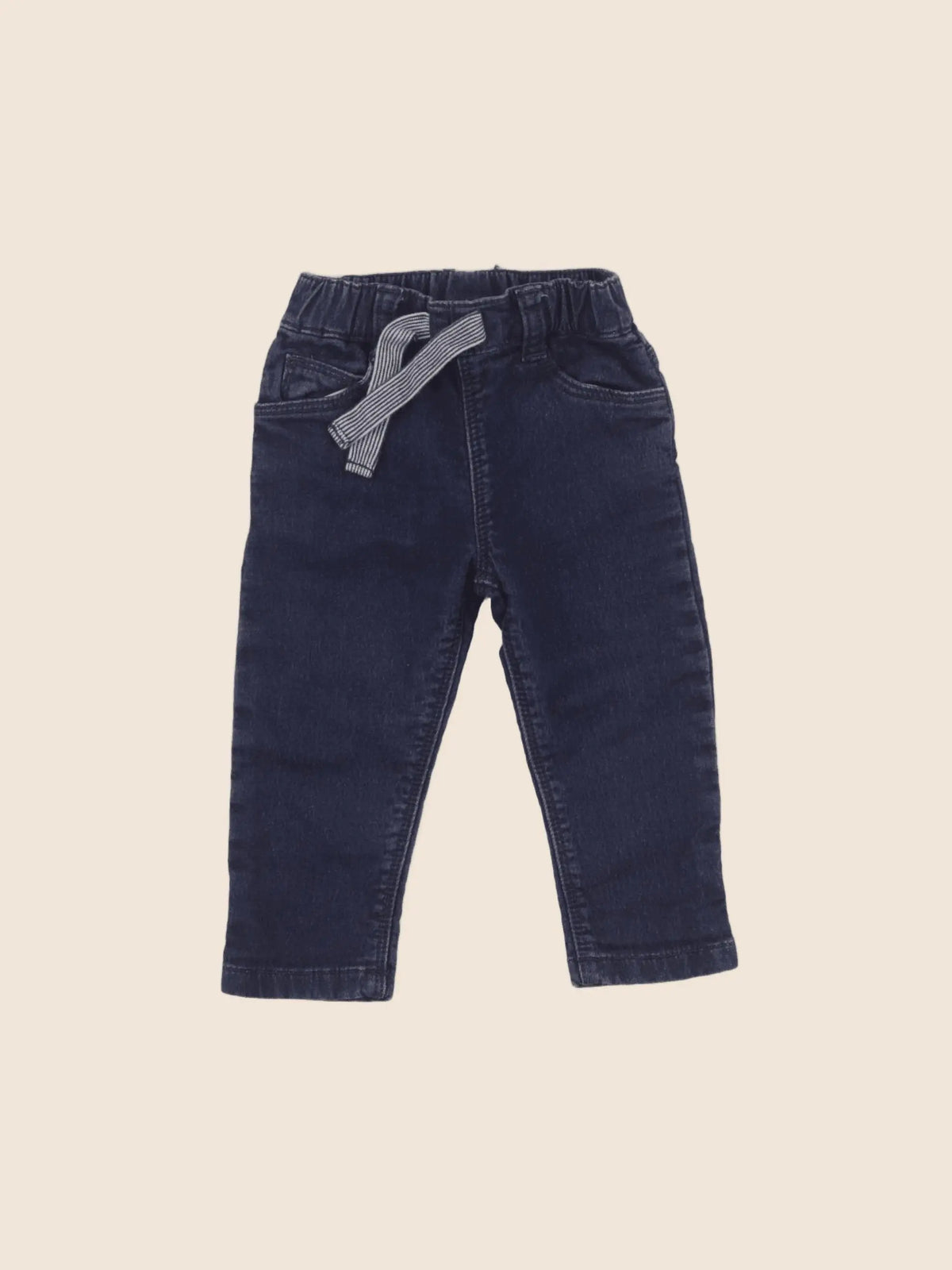 Petit Bateau - pantalon bleu - 6 mois