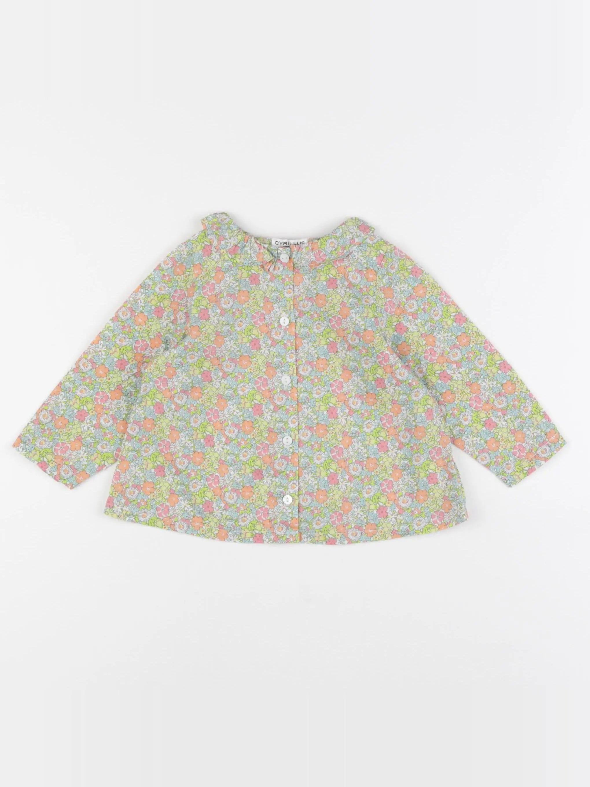 Cyrillus - blouse vert - 12 mois