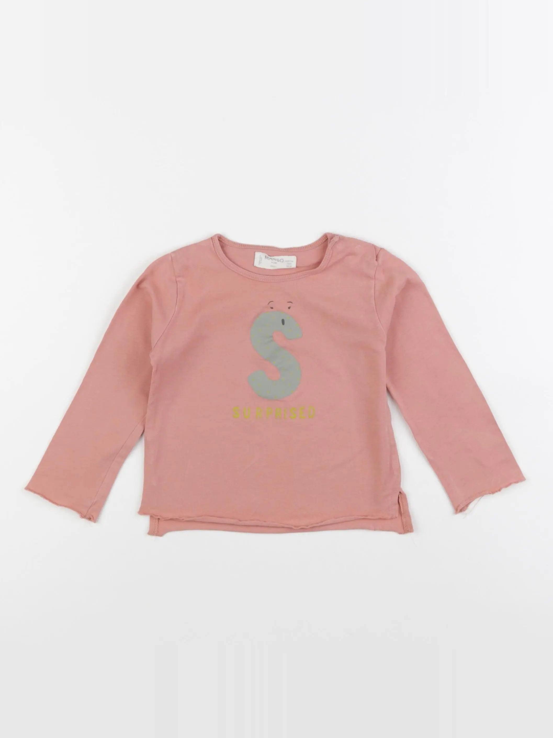 Mango - tee-shirt rose - 18/24 mois