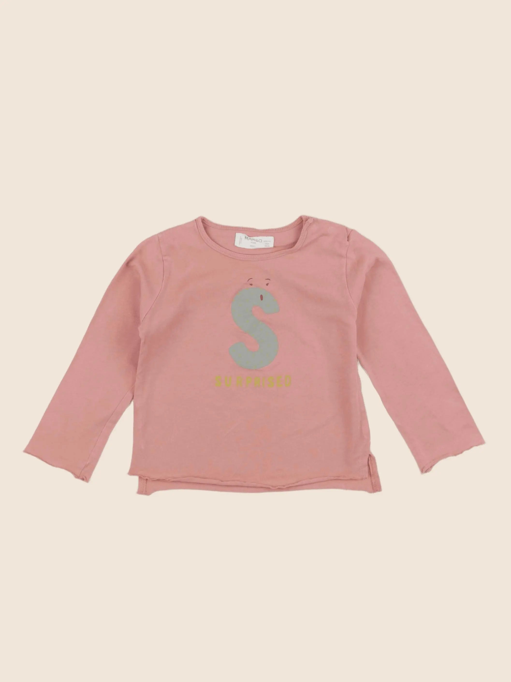 Mango - tee-shirt rose - 18/24 mois