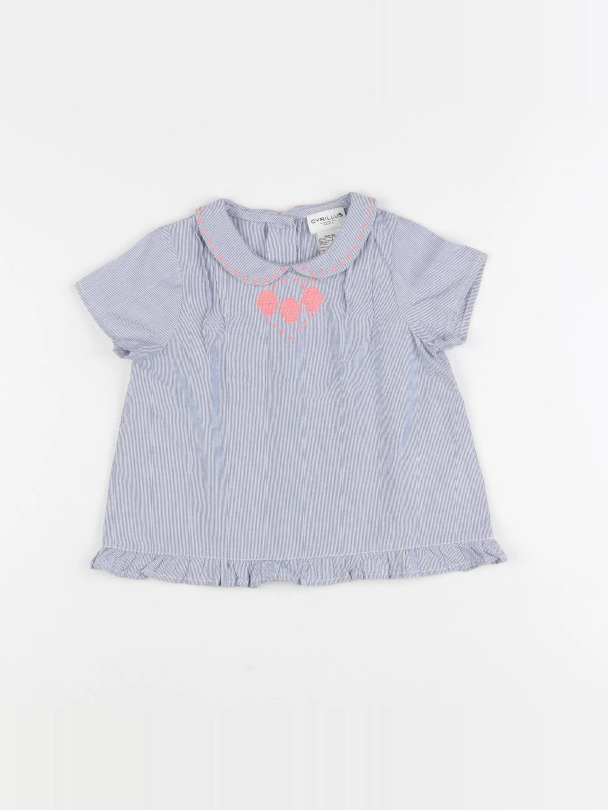 Cyrillus - blouse bleu - 24 mois