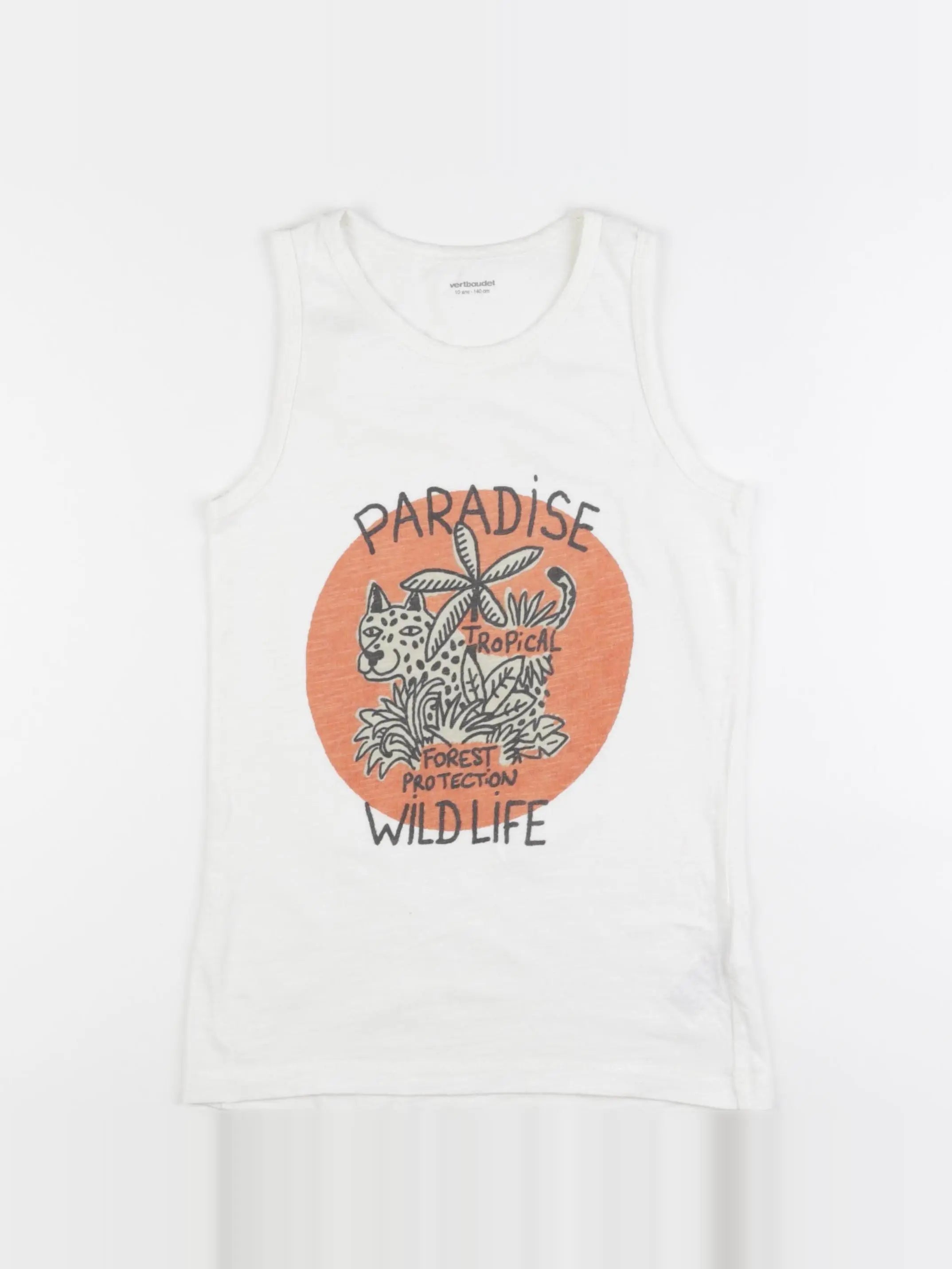 Vertbaudet - débardeur blanc - 10 ans