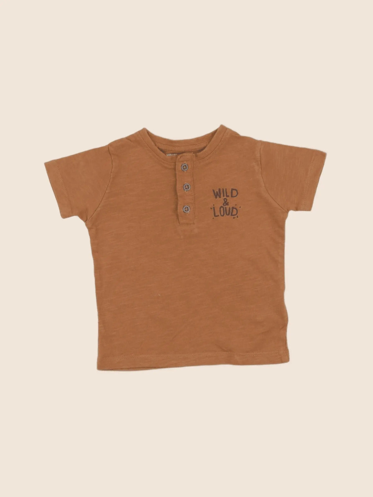 Vertbaudet - tee-shirt marron - 6 mois