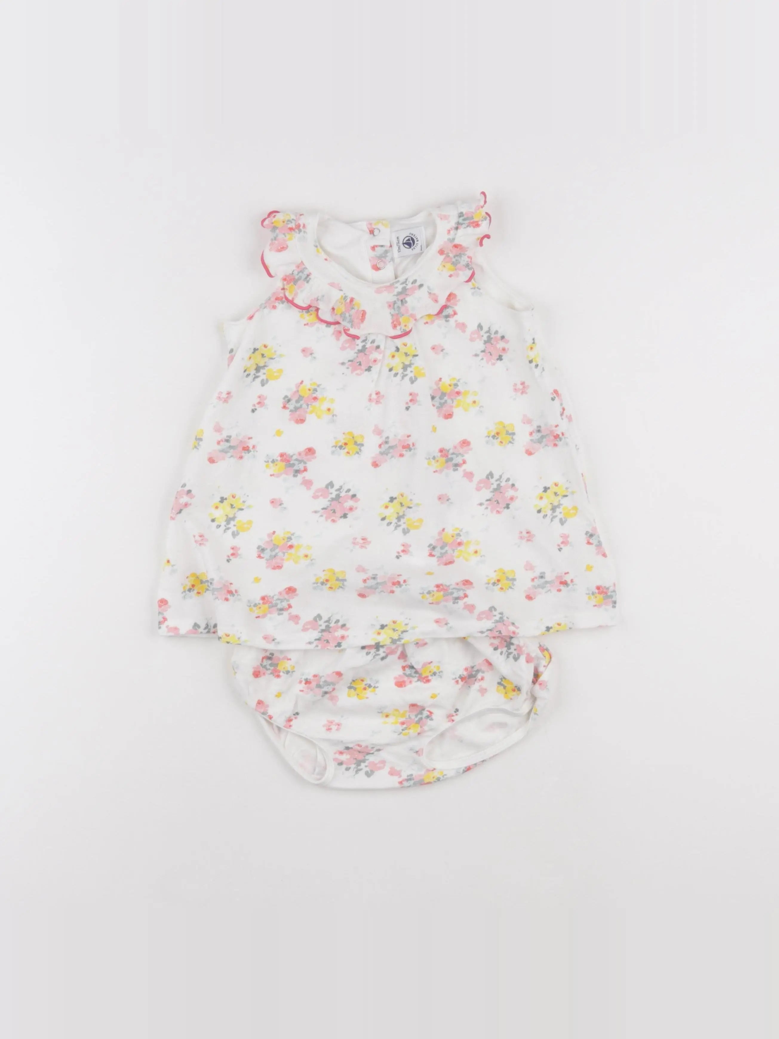 Petit Bateau - robe multicolore - 12 mois