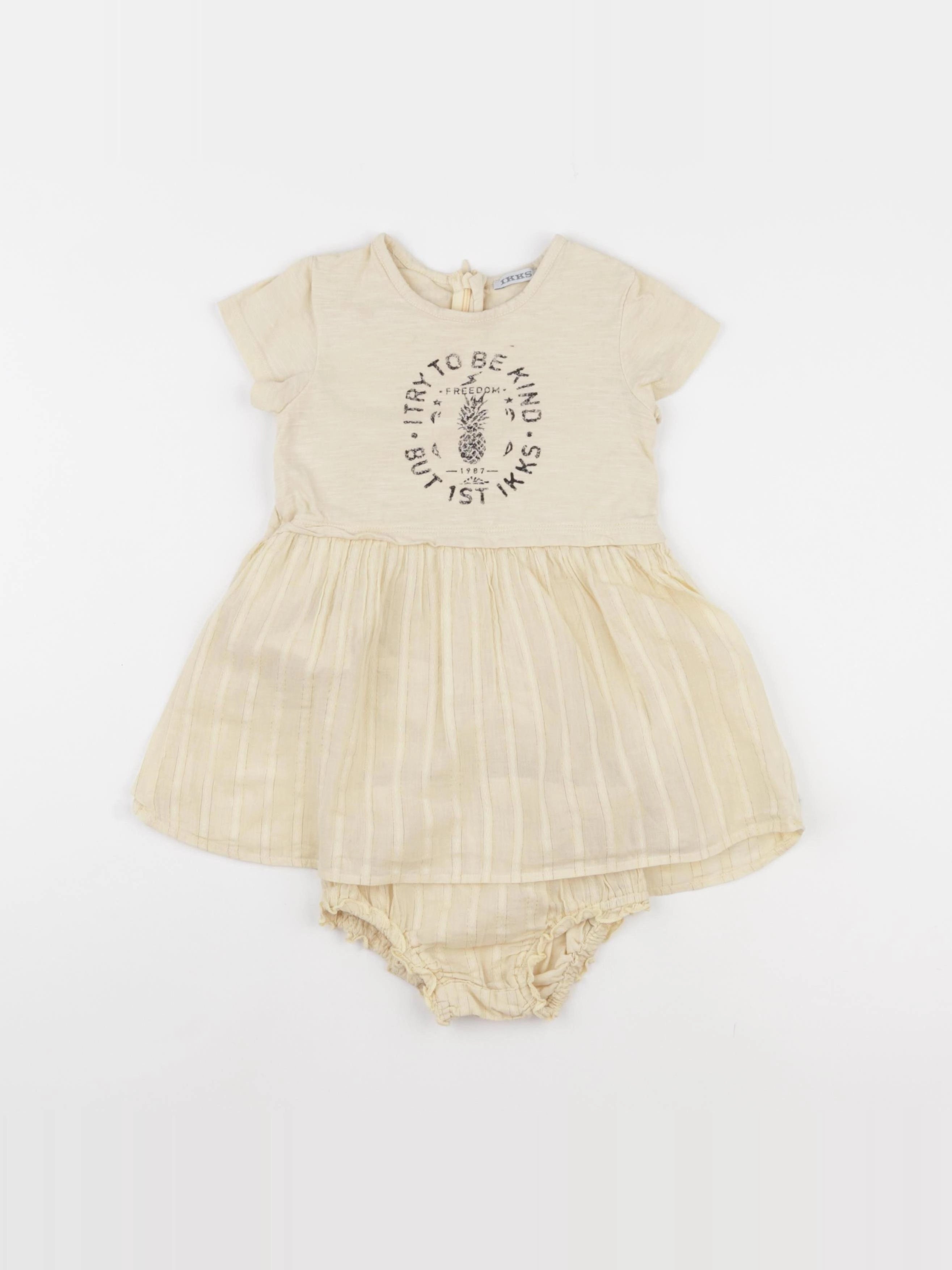 IKKS - robe jaune, or - 18 mois