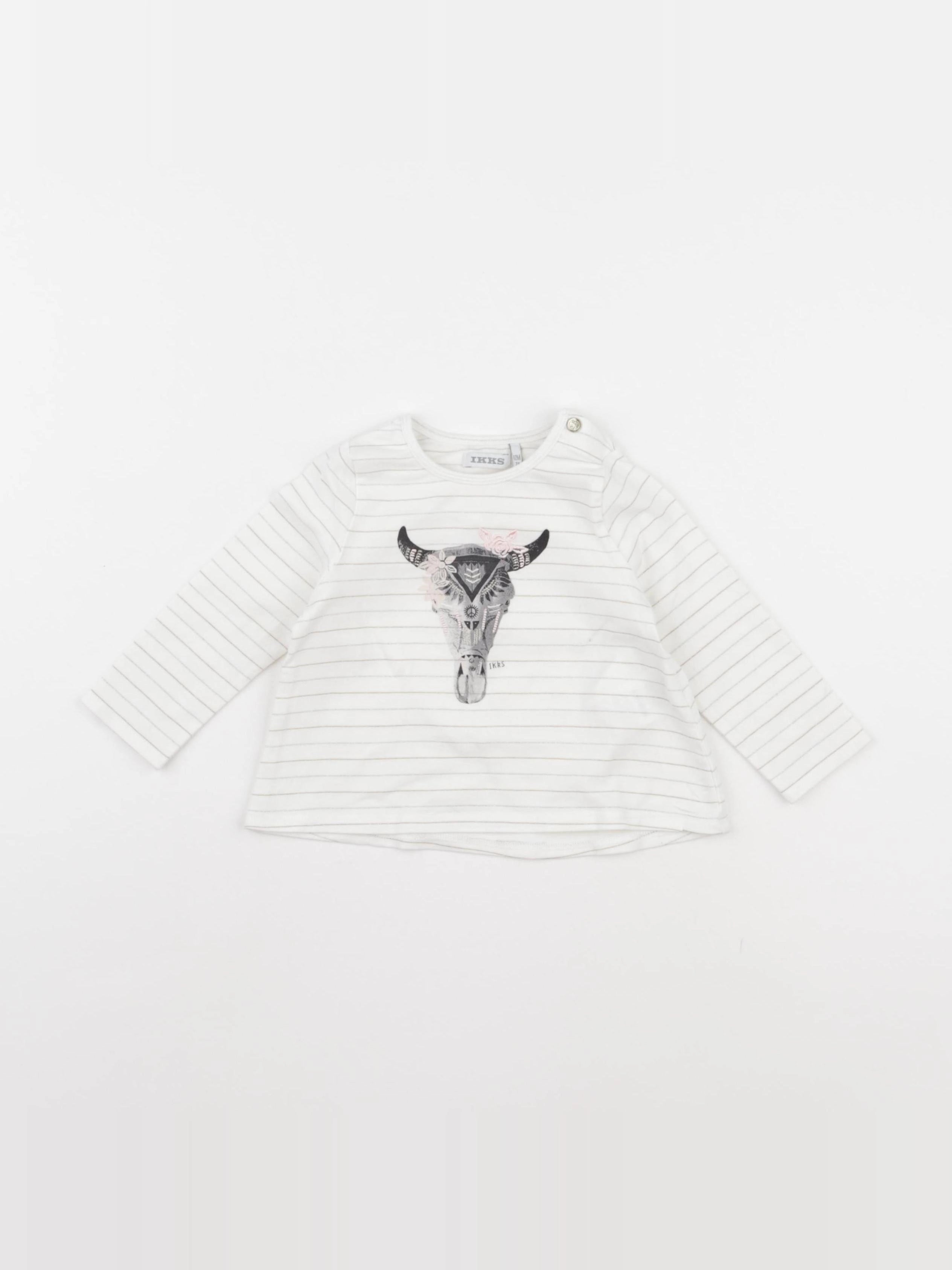 IKKS - tee-shirt blanc - 12 mois