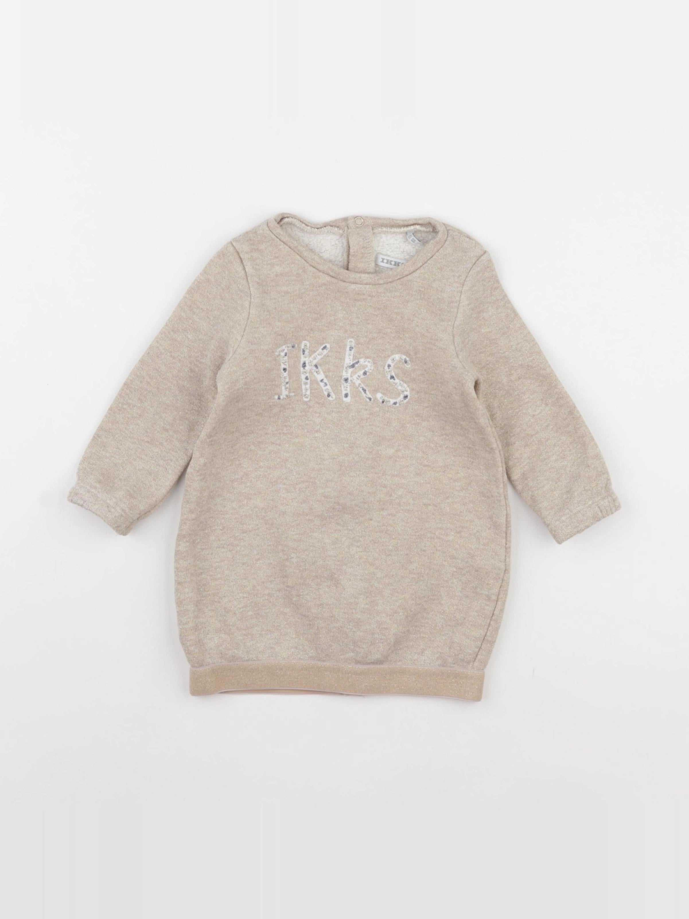 IKKS - robe marron, or - 18 mois
