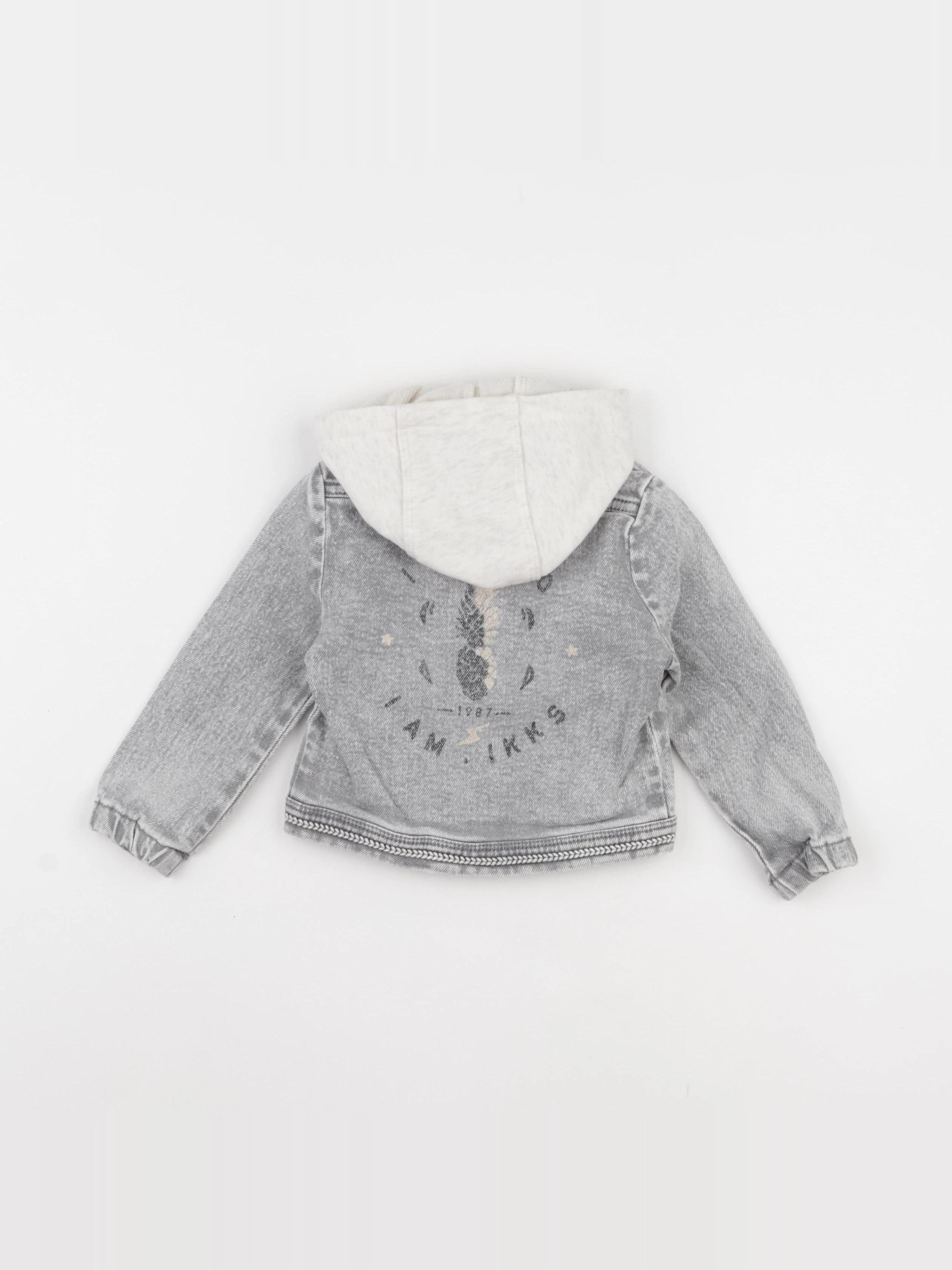 IKKS - veste imprimé au dos gris - 18 mois