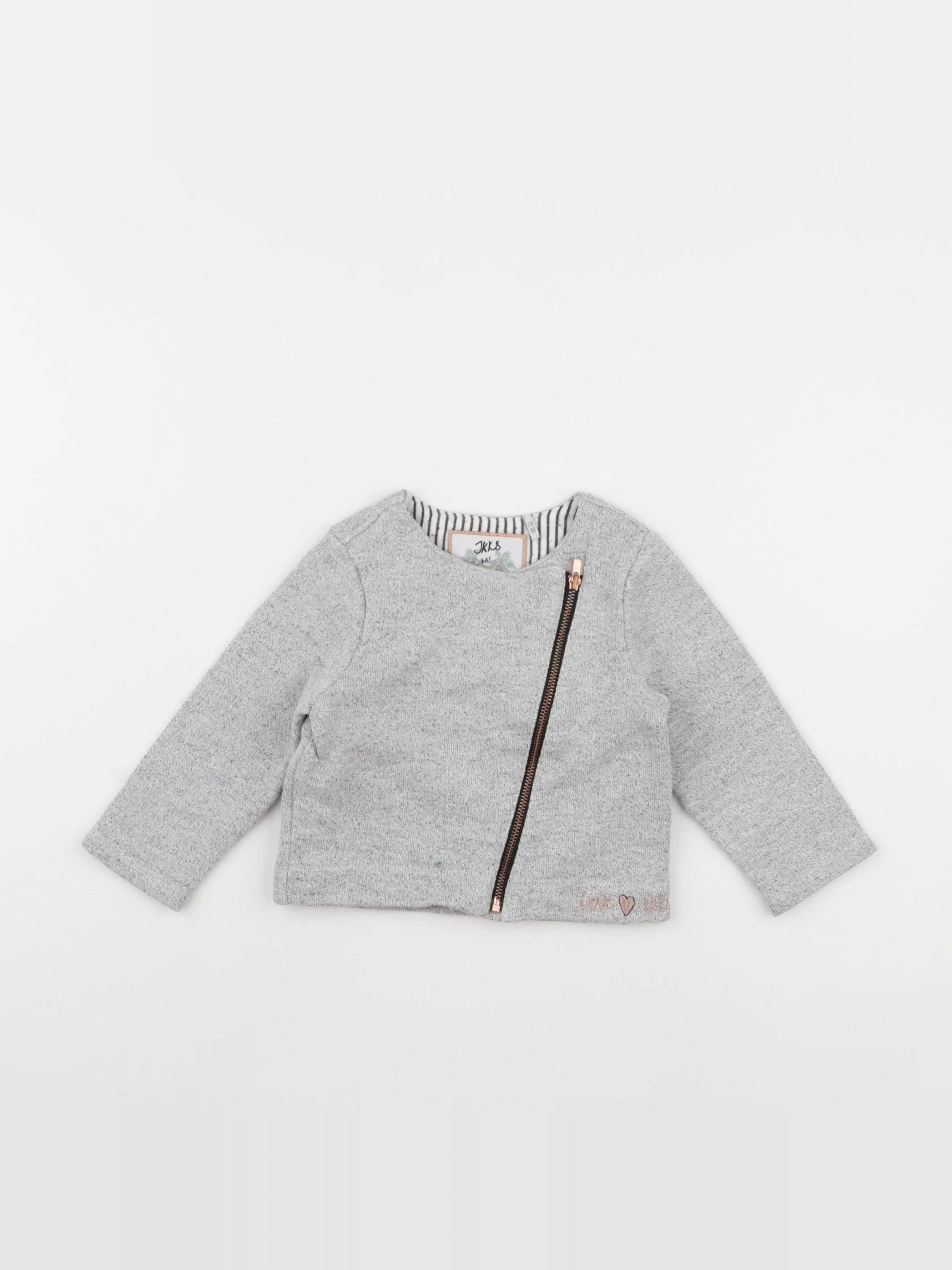 IKKS - veste imprimé au dos gris - 2 ans
