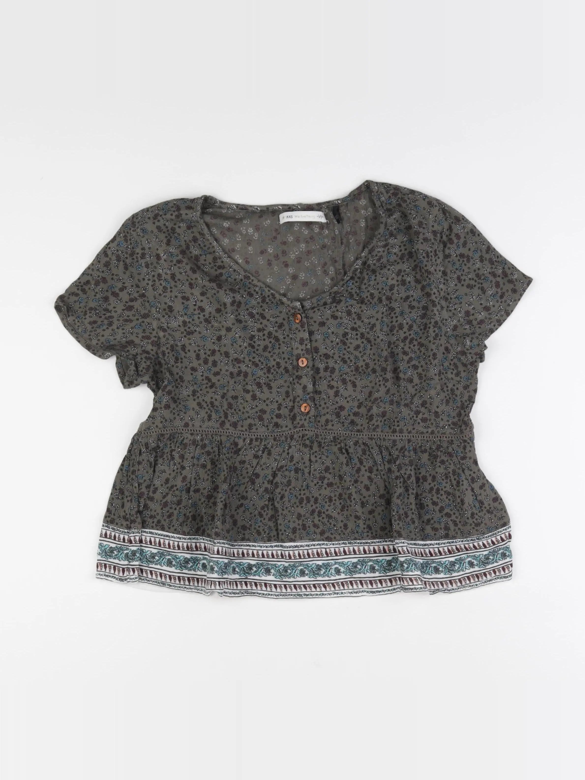 IKKS - blouse vert - 12 ans