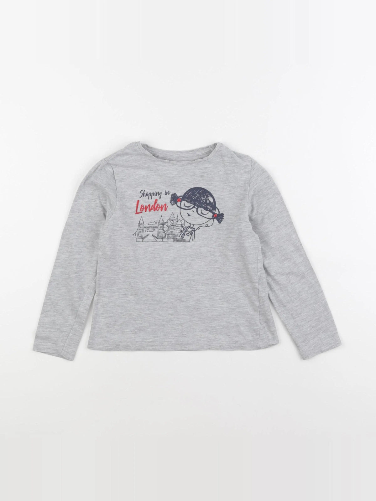 Vertbaudet - tee-shirt gris - 6 ans