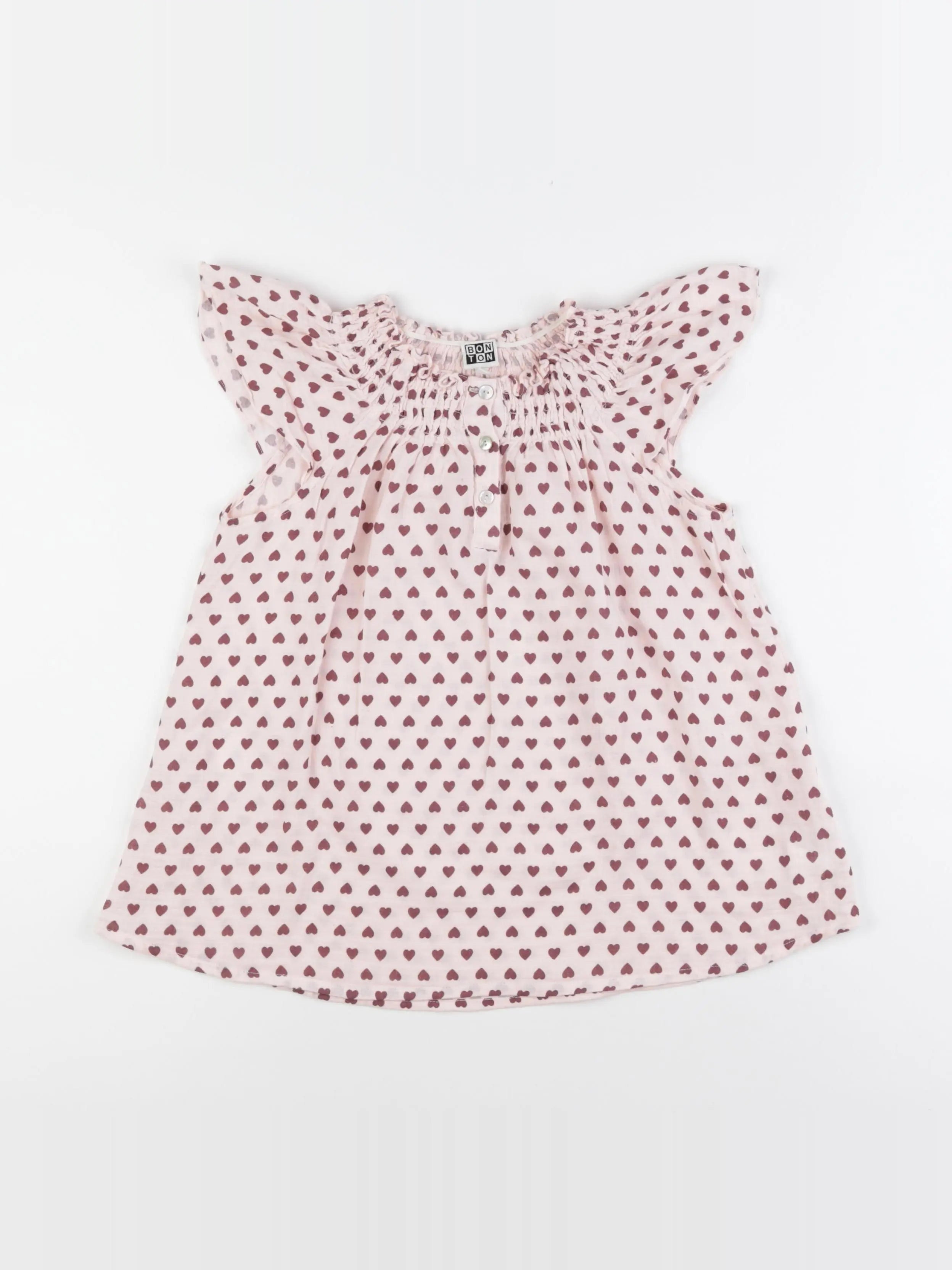 Bonton - blouse rose - 10 ans
