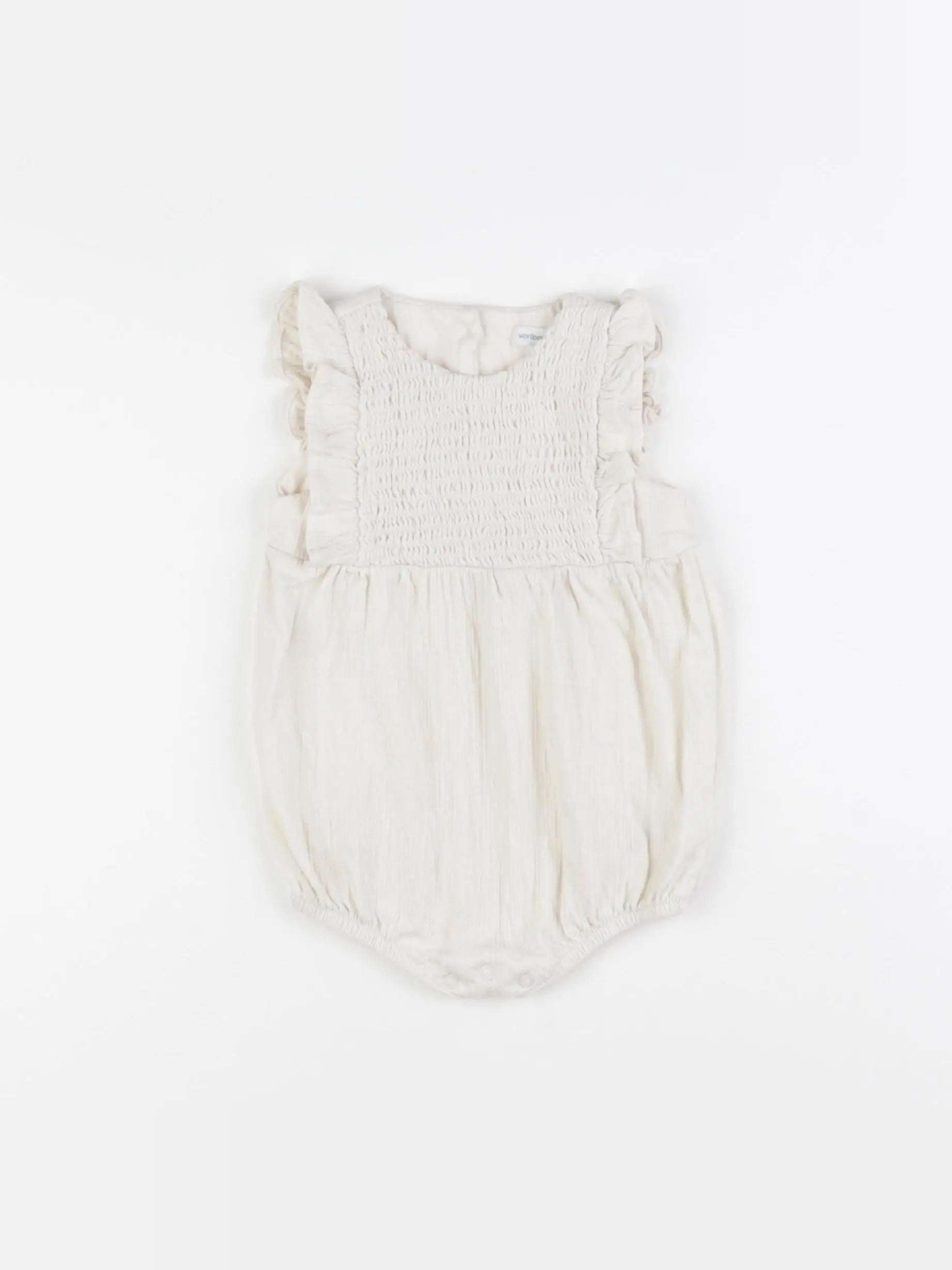 Vertbaudet - combinaison beige - 3 mois