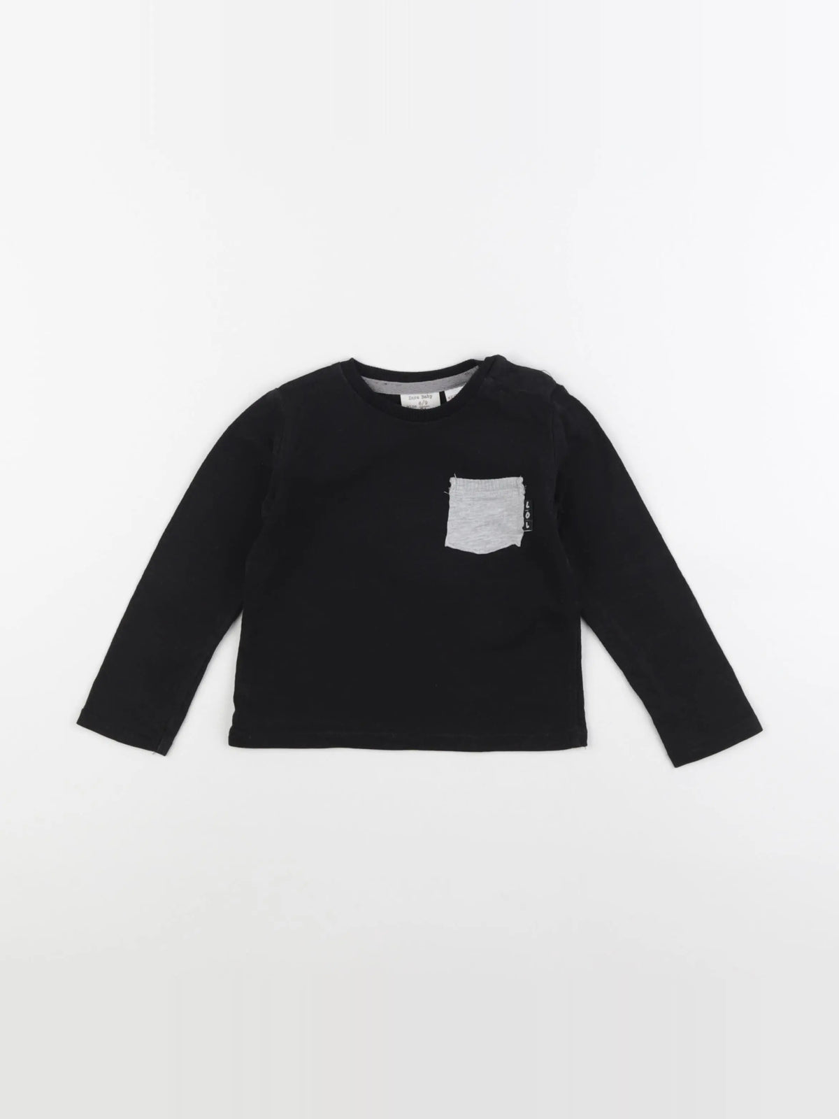 Zara - tee-shirt noir - 6/9 mois
