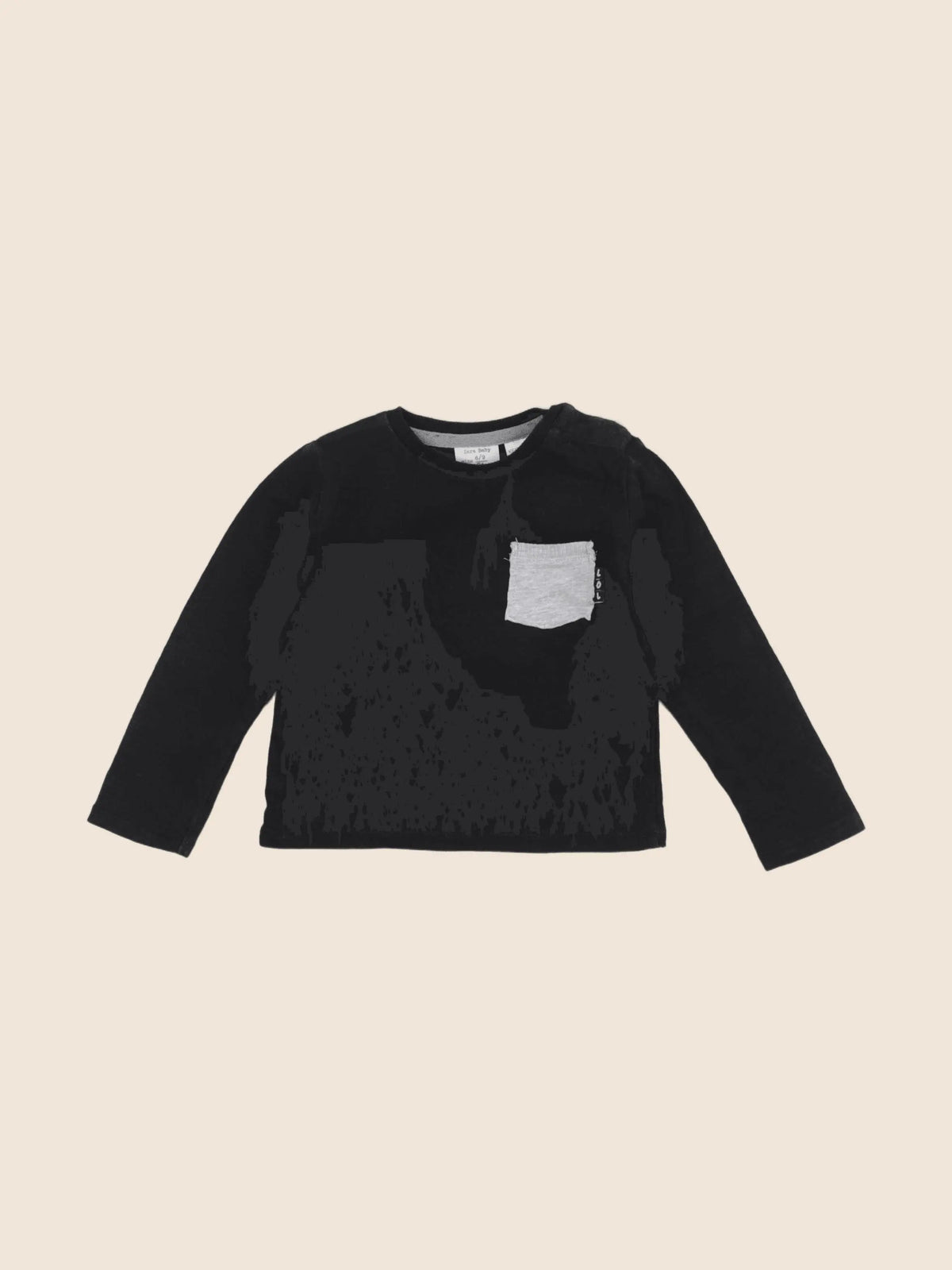 Zara - tee-shirt noir - 6/9 mois
