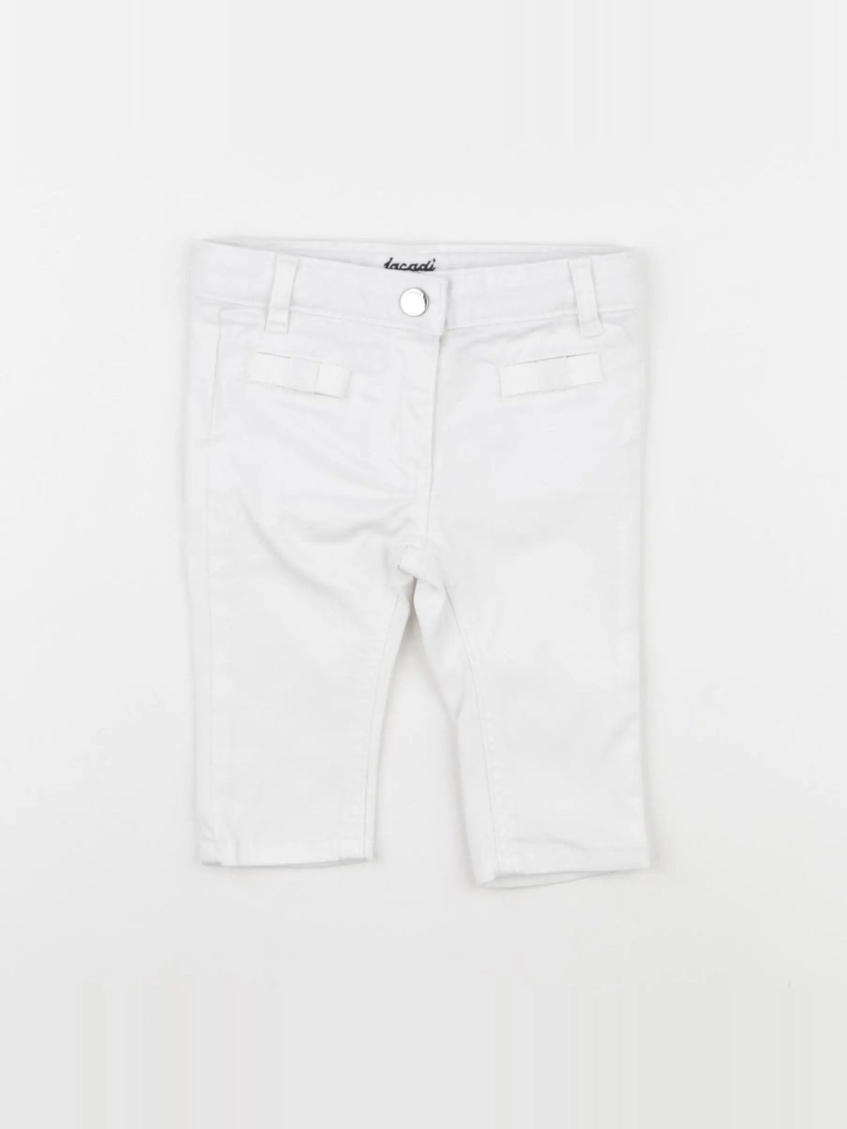 Jacadi - jean blanc - 6 mois