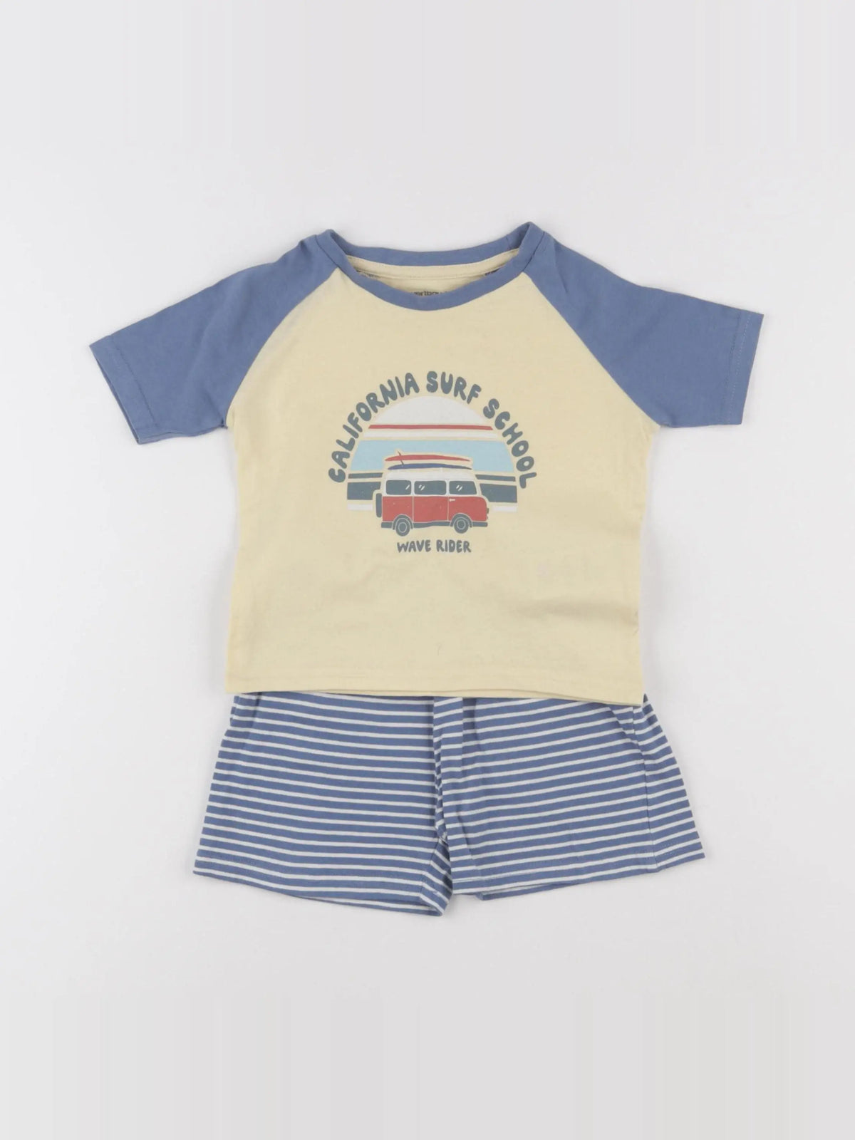 Vertbaudet - pyjama coton bleu - 2 ans