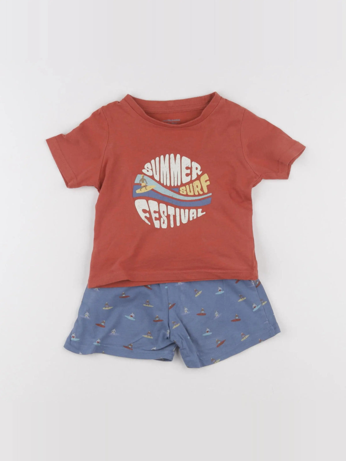 Vertbaudet - pyjama coton rouge - 2 ans