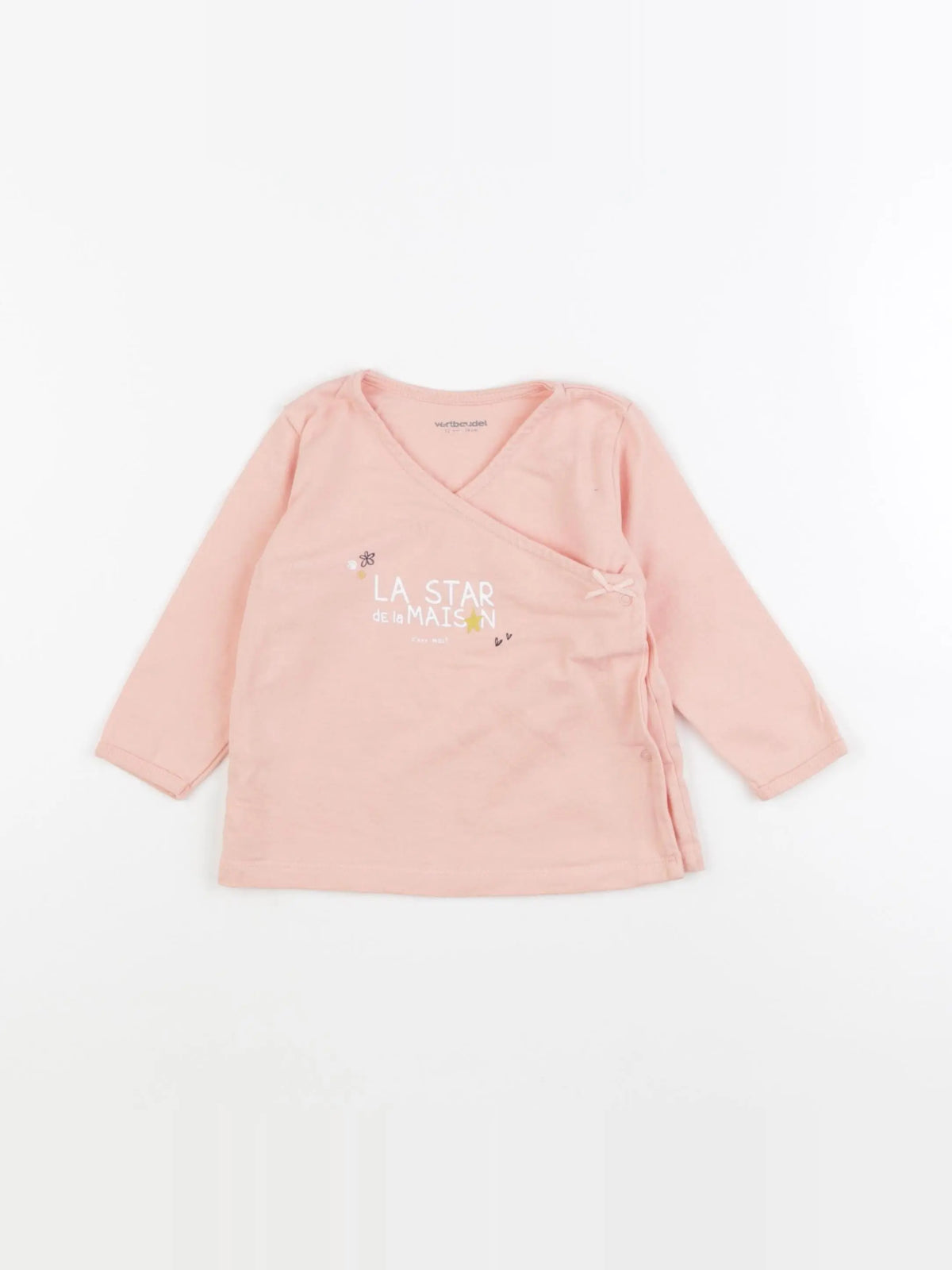 Vertbaudet - gilet rose - 12 mois