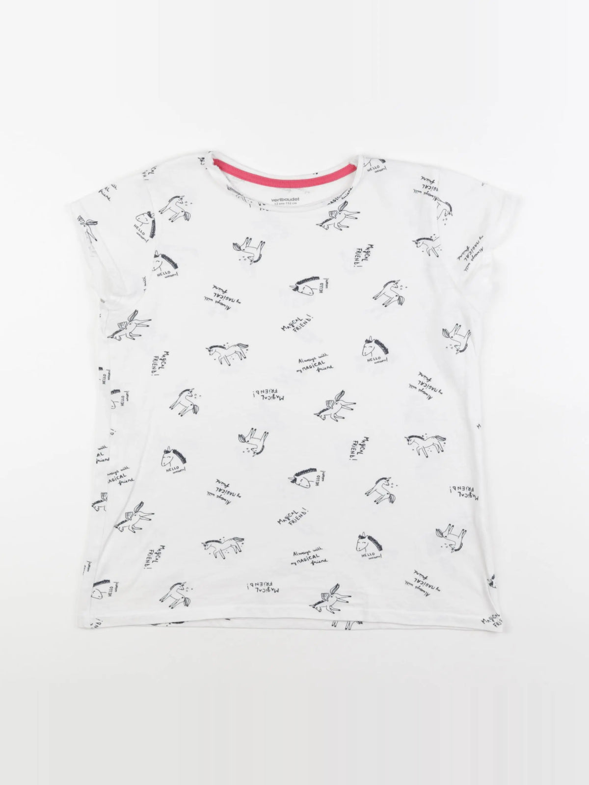 Vertbaudet - tee-shirt blanc - 12 ans
