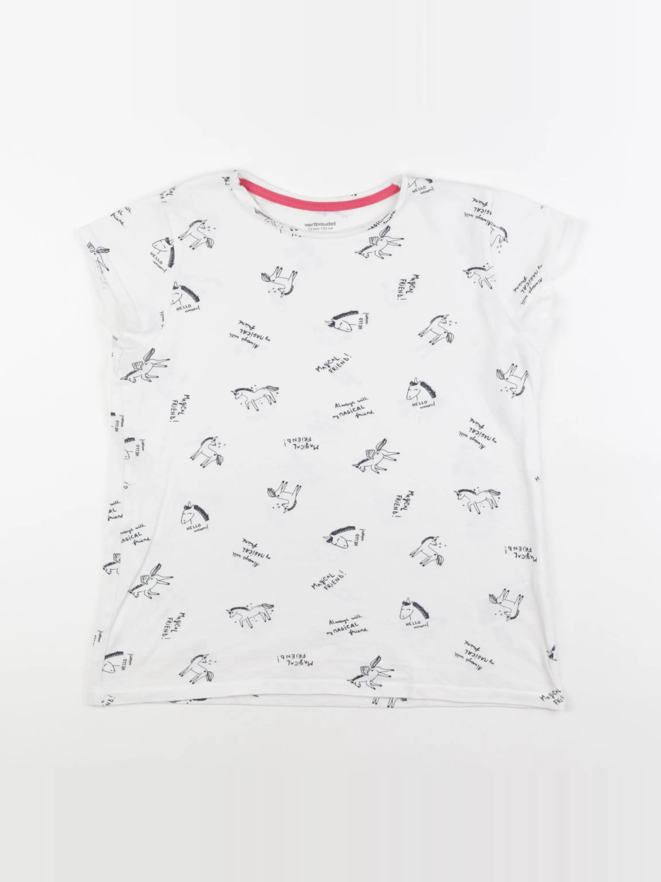 Vertbaudet - tee-shirt blanc - 12 ans