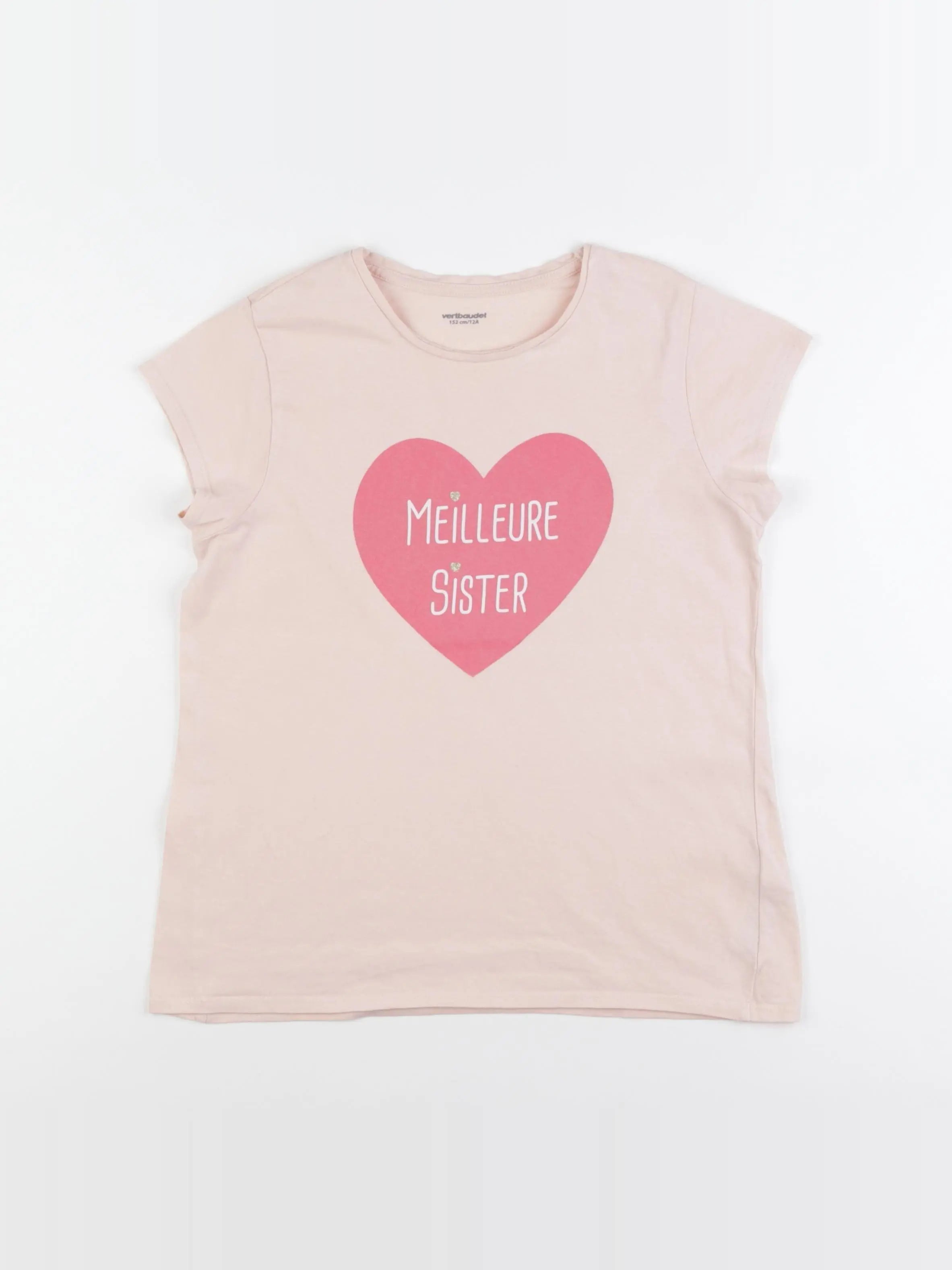 Vertbaudet - tee-shirt rose - 12 ans