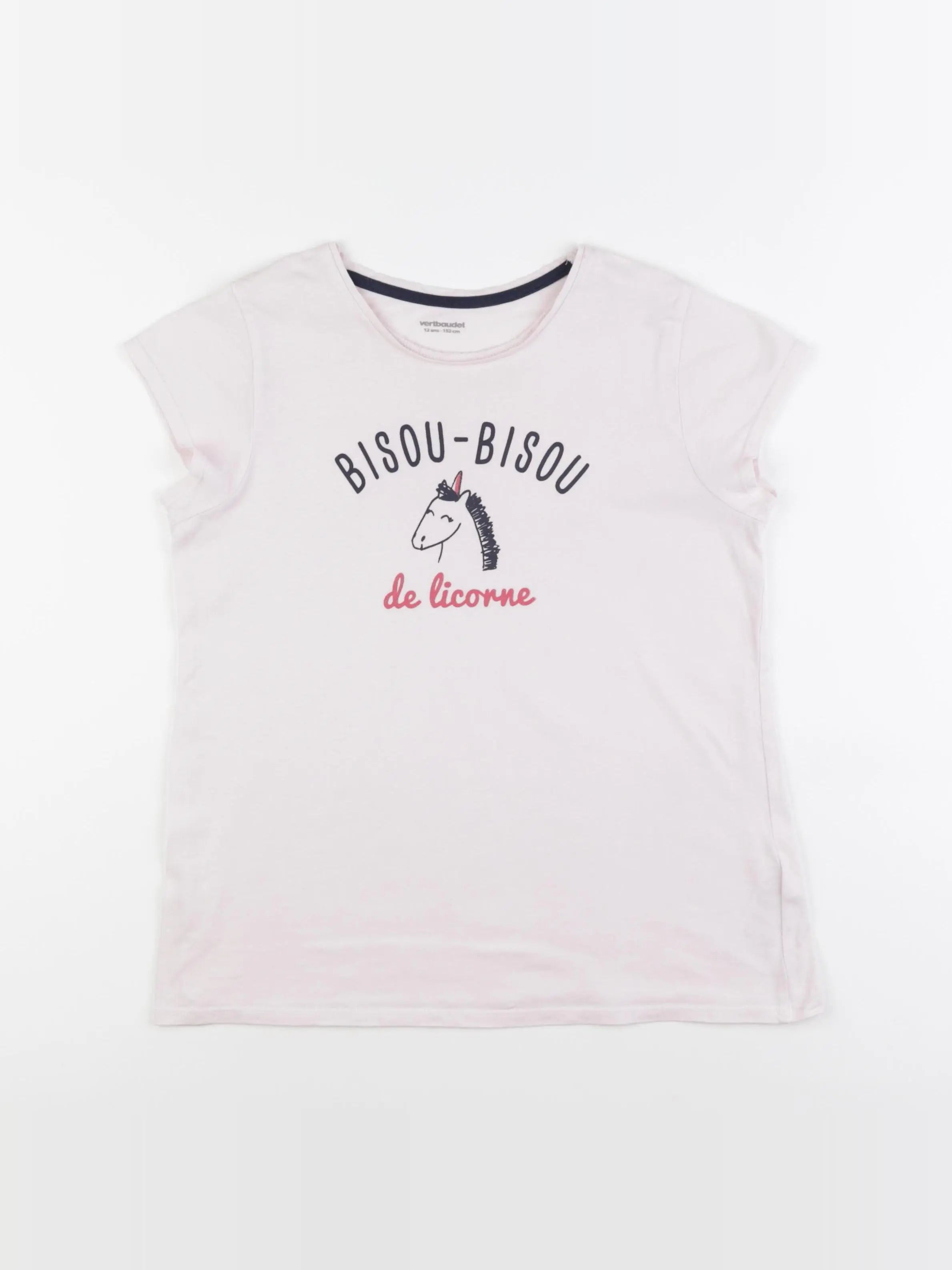 Vertbaudet - tee-shirt rose - 12 ans