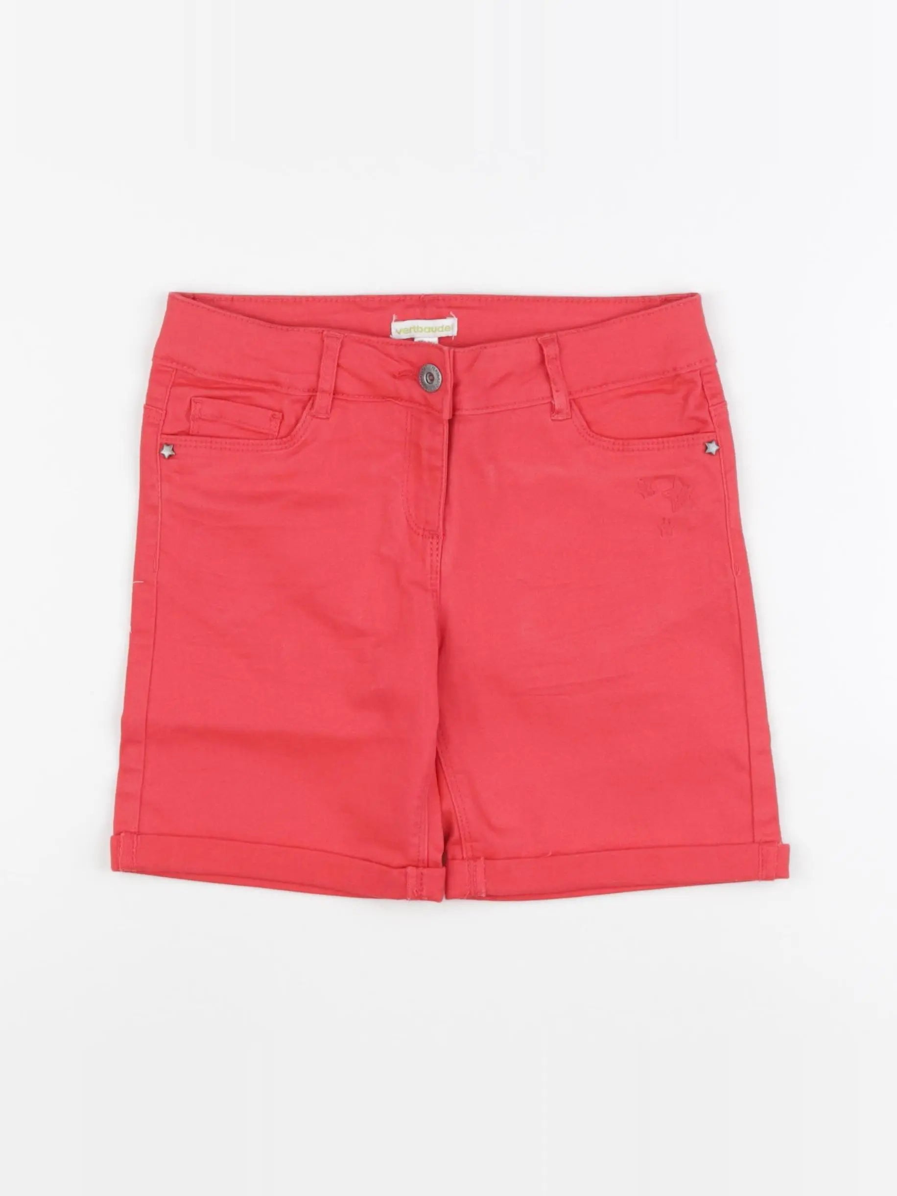 Vertbaudet - short rouge - 8 ans