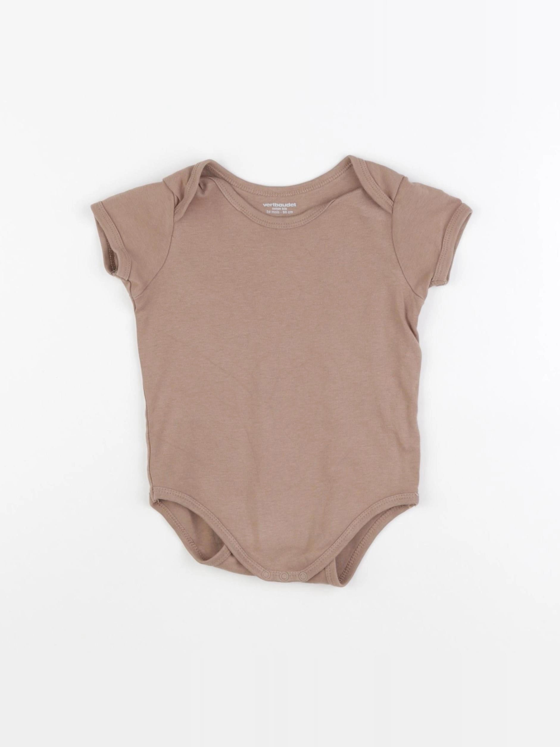 Vertbaudet - body marron - 24 mois