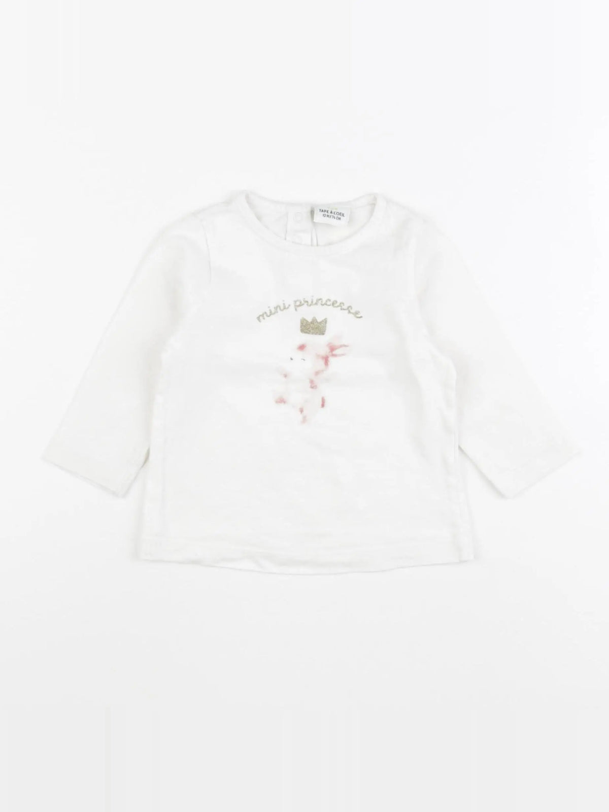 Tape à l'oeil - tee-shirt blanc - 12 mois