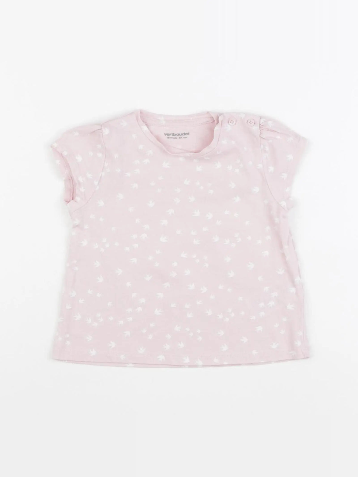Vertbaudet - tee-shirt rose - 18 mois