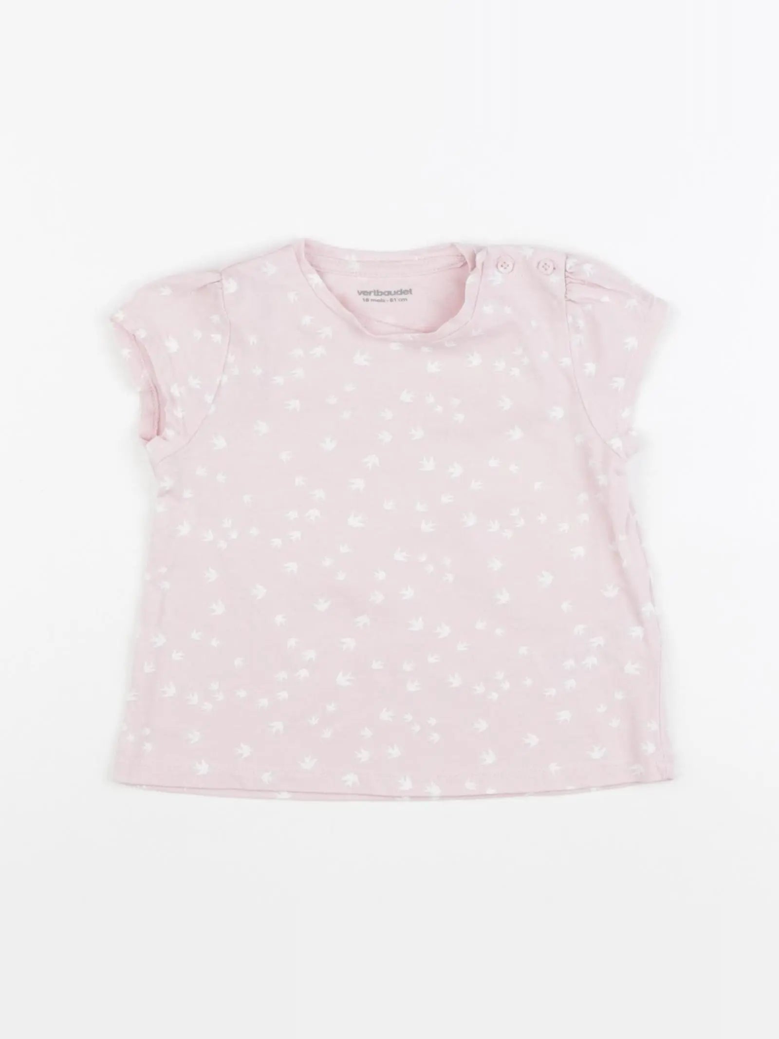 Vertbaudet - tee-shirt rose - 18 mois