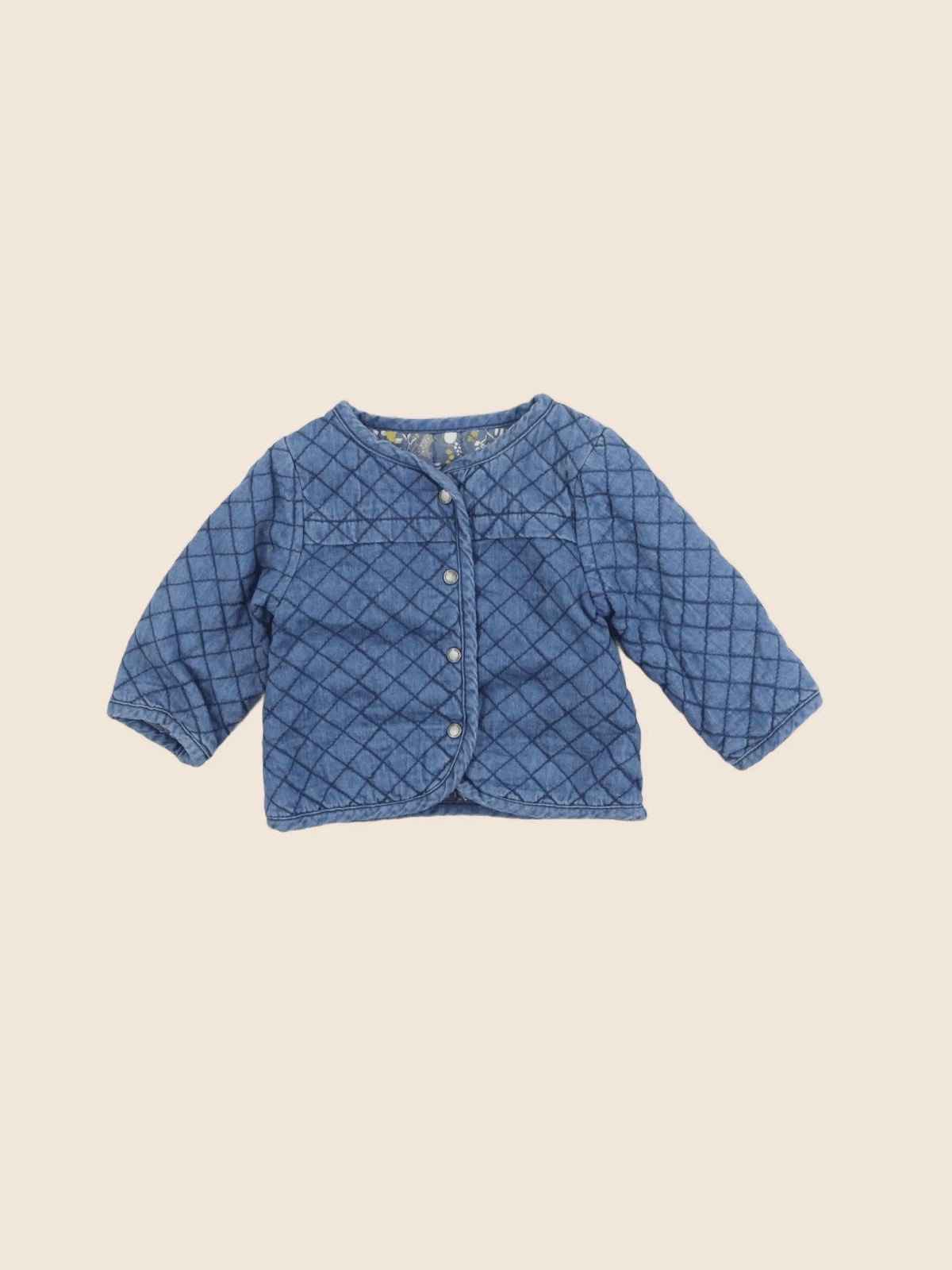 Vertbaudet - veste réversible bleu - 6 mois