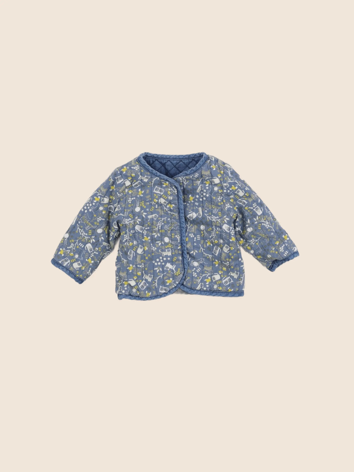 Vertbaudet - veste réversible bleu - 6 mois