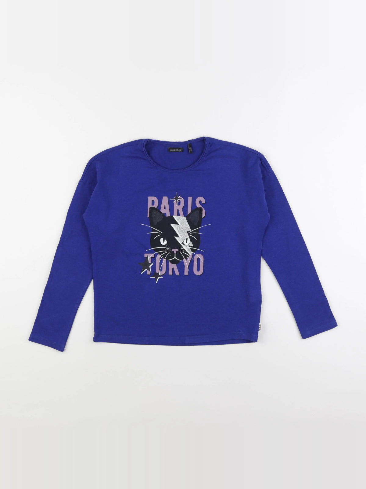 IKKS - tee-shirt argent, bleu - 8 ans