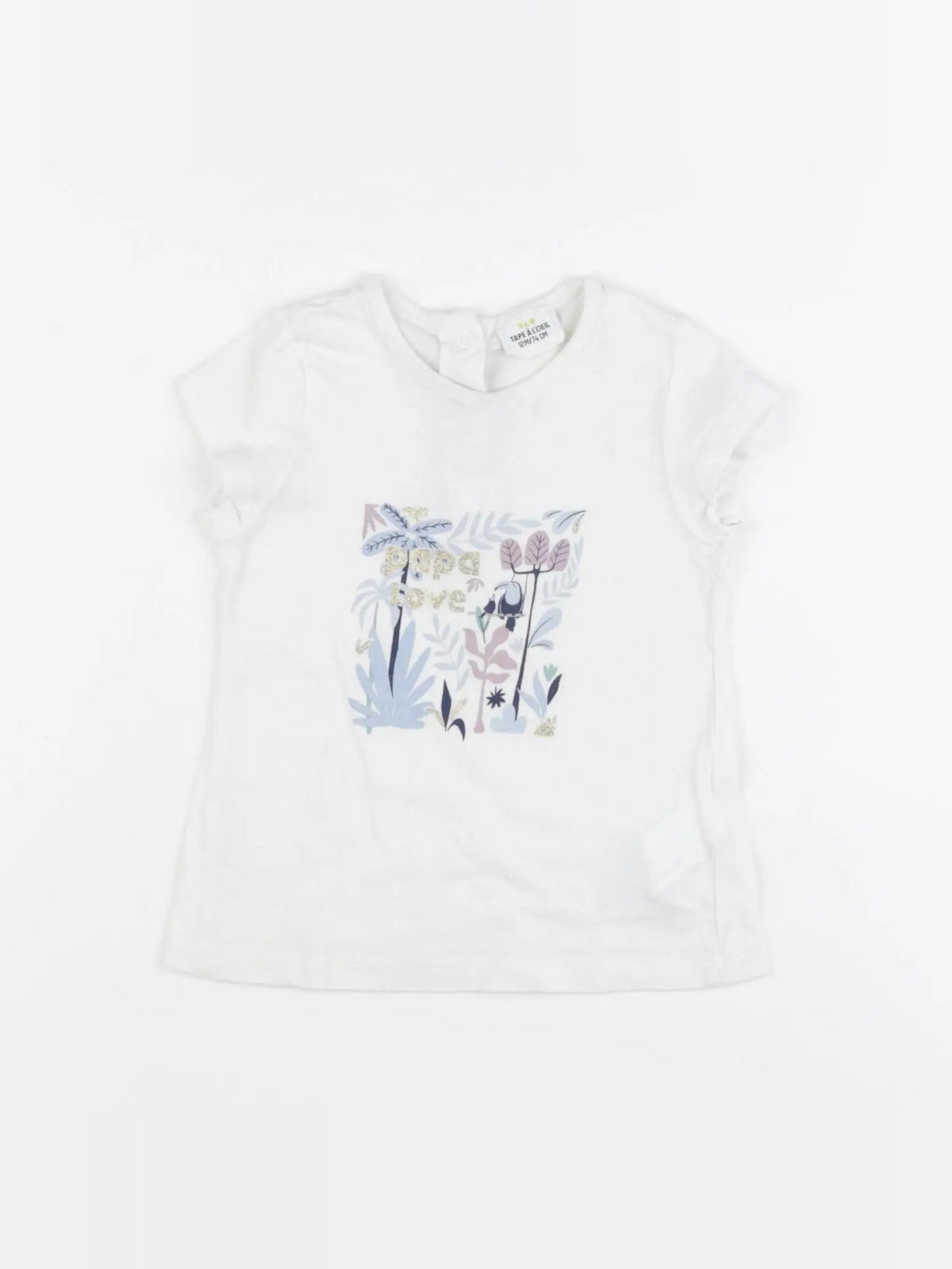 Tape à l'oeil - tee-shirt blanc - 12 mois