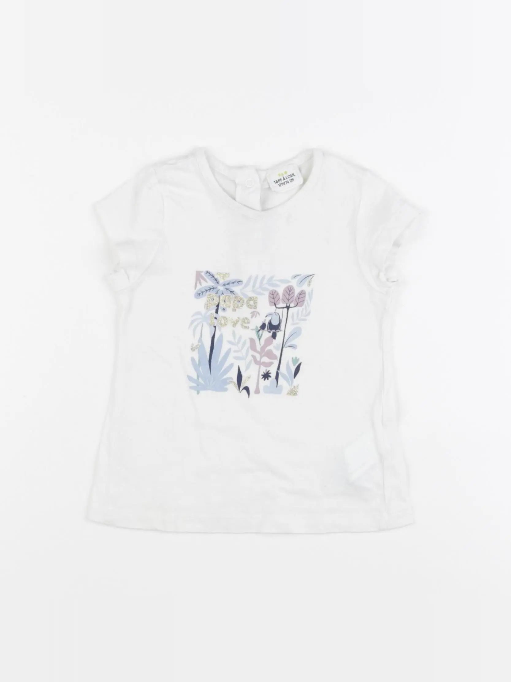 Tape à l'oeil - tee-shirt blanc - 12 mois