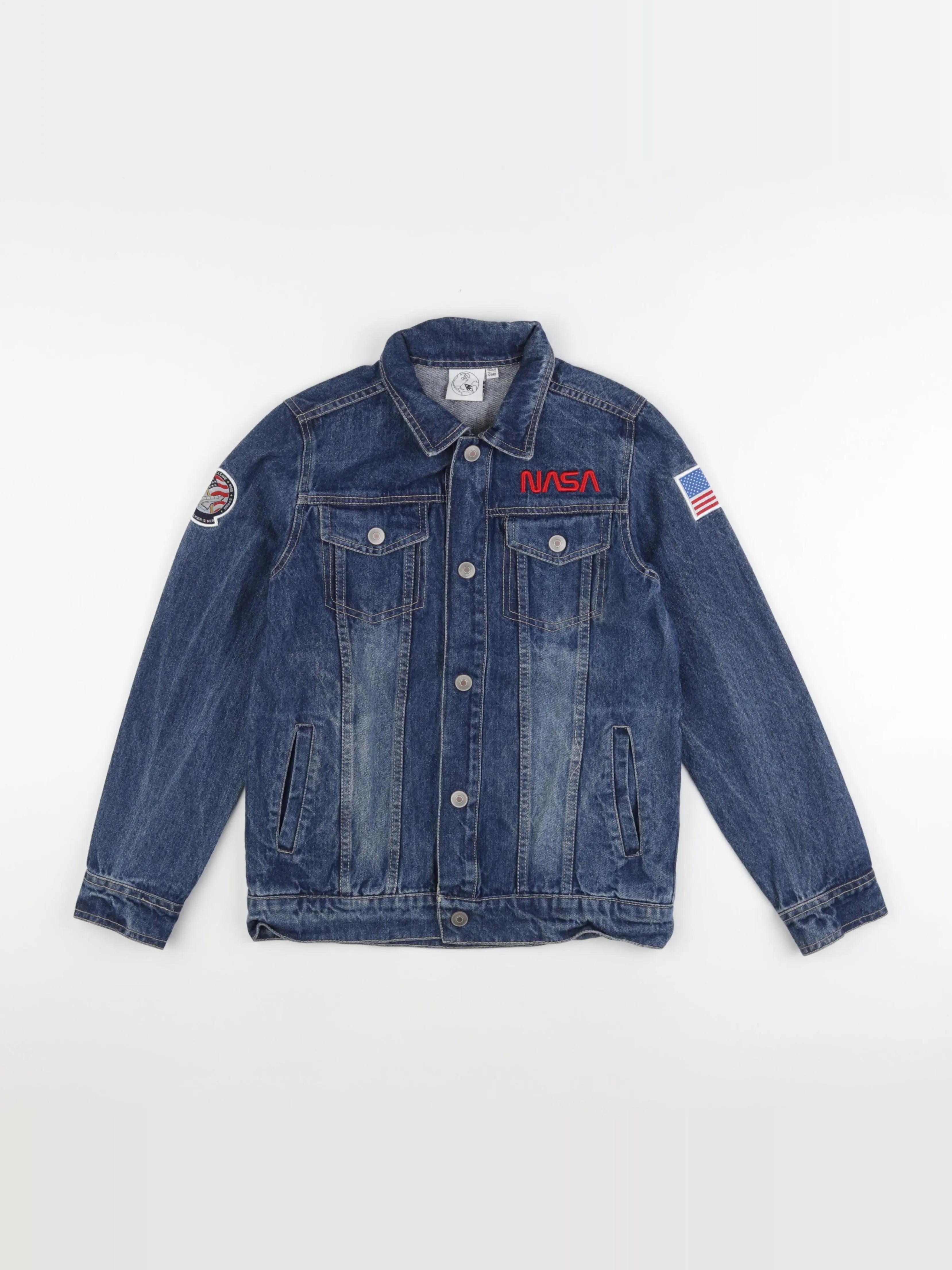 Vertbaudet - veste imprimé au dos bleu - 12 ans